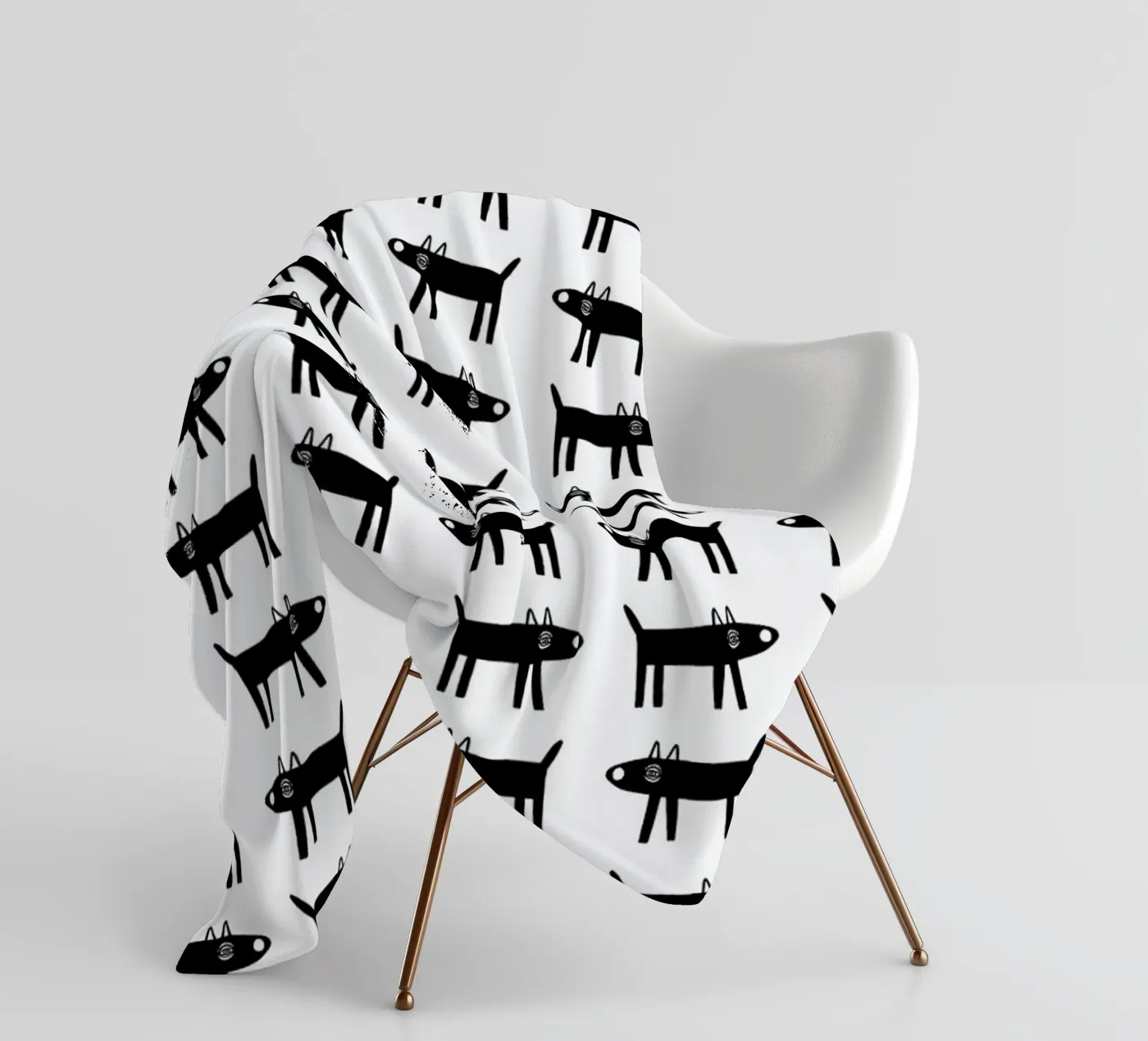 dog pattern 1 plaid polaire de Studio Teer