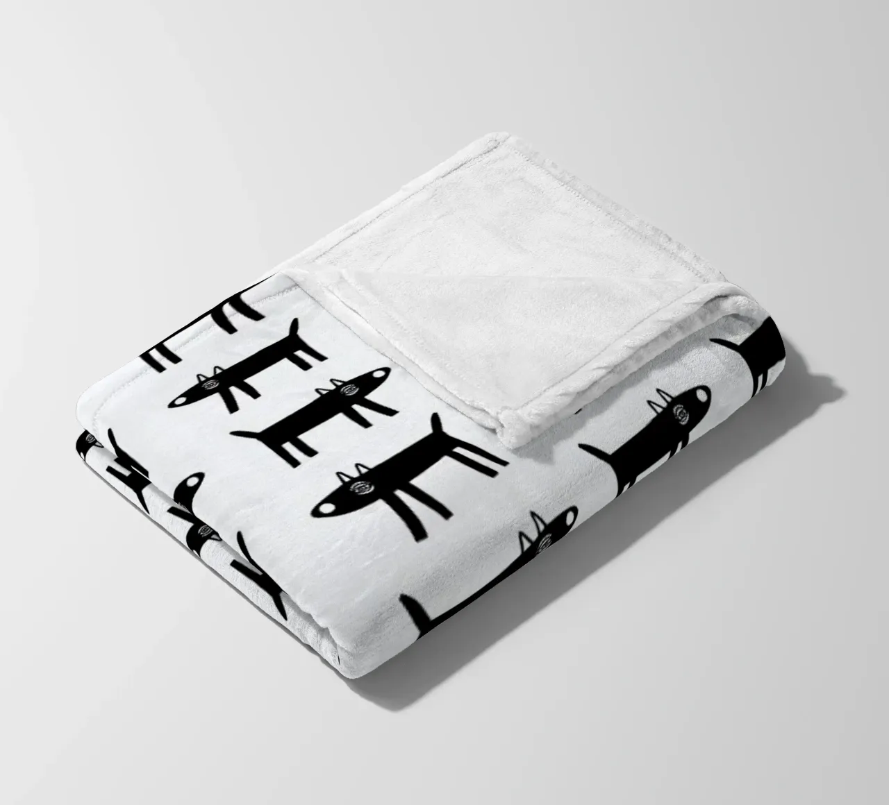 dog pattern 1 fleece blanket by Studio Teer