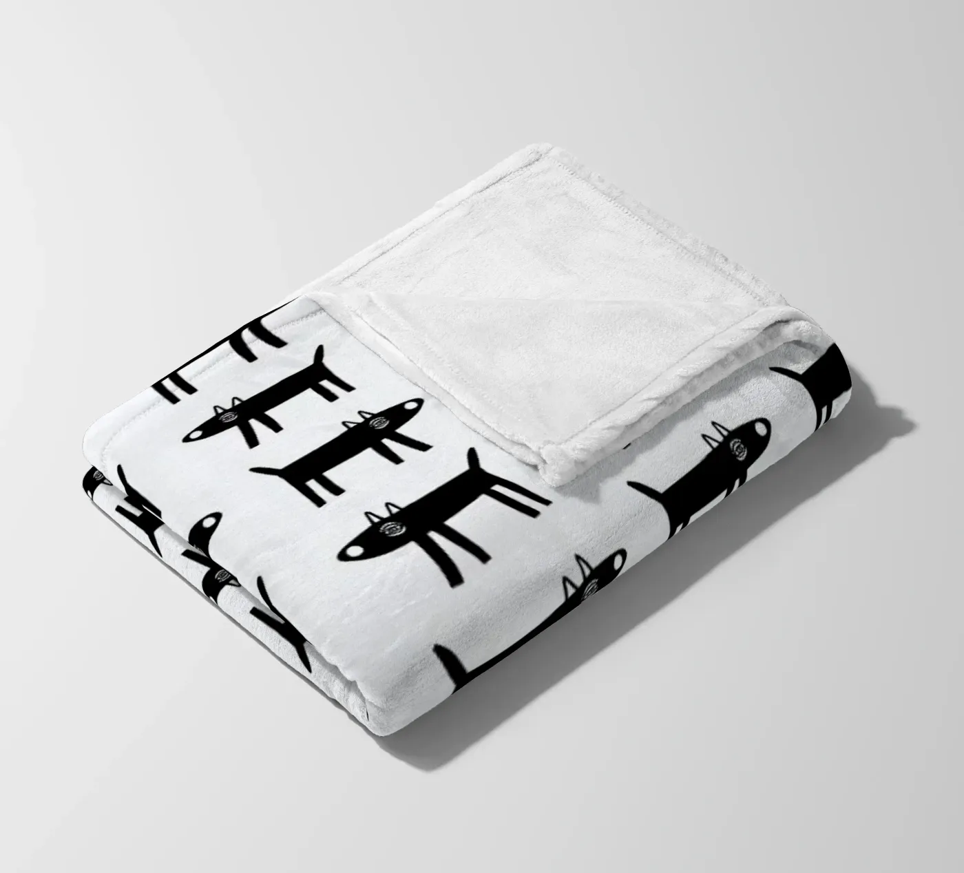 dog pattern 1 fleecedeken van Studio Teer