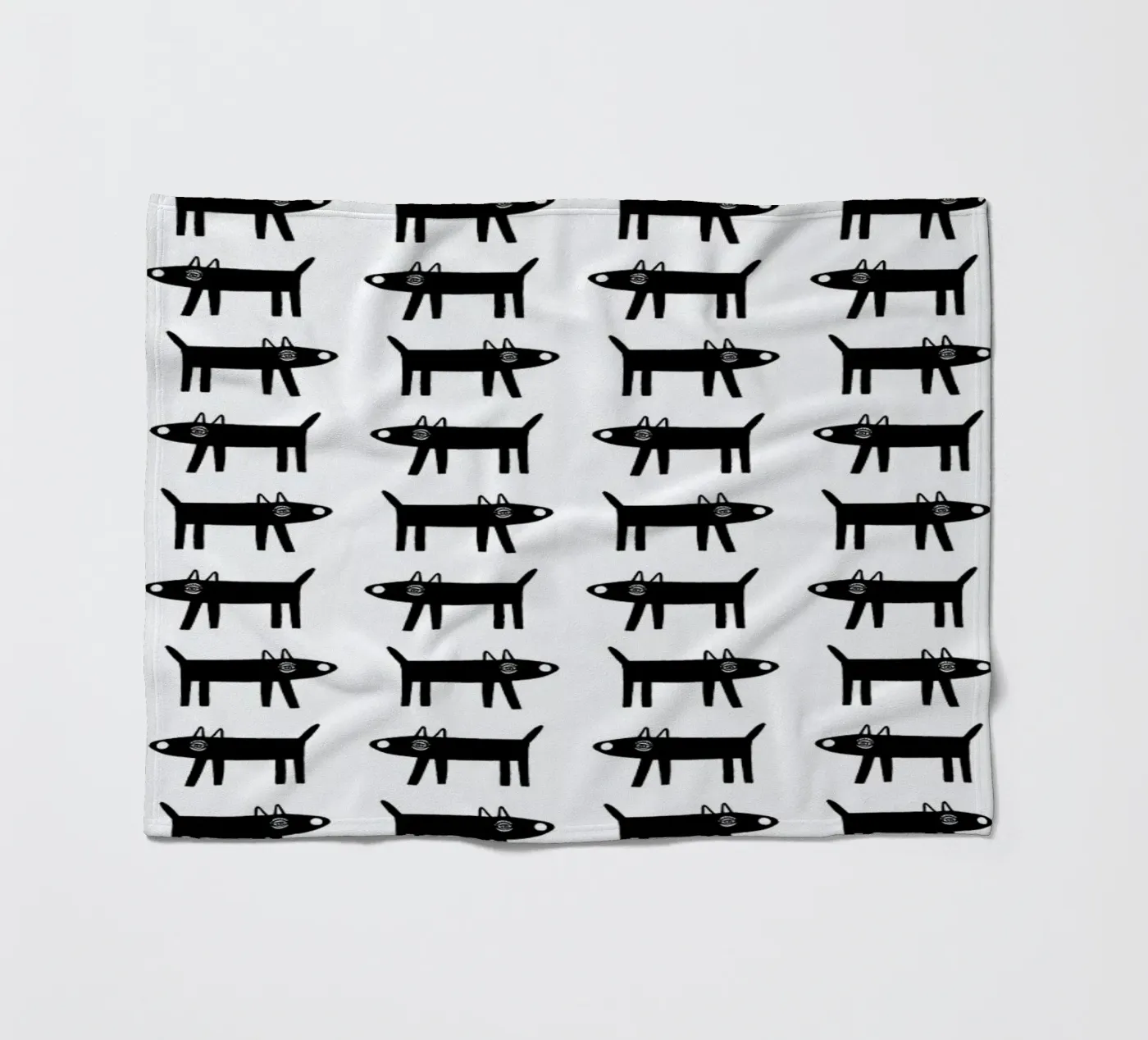dog pattern 1 fleecedeken van Studio Teer