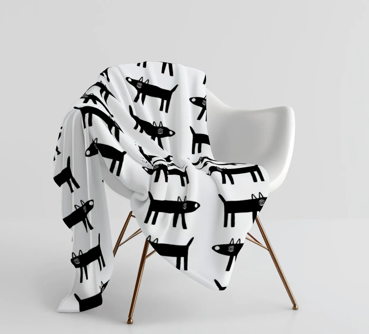 dog pattern 1 fleecedeken van Studio Teer