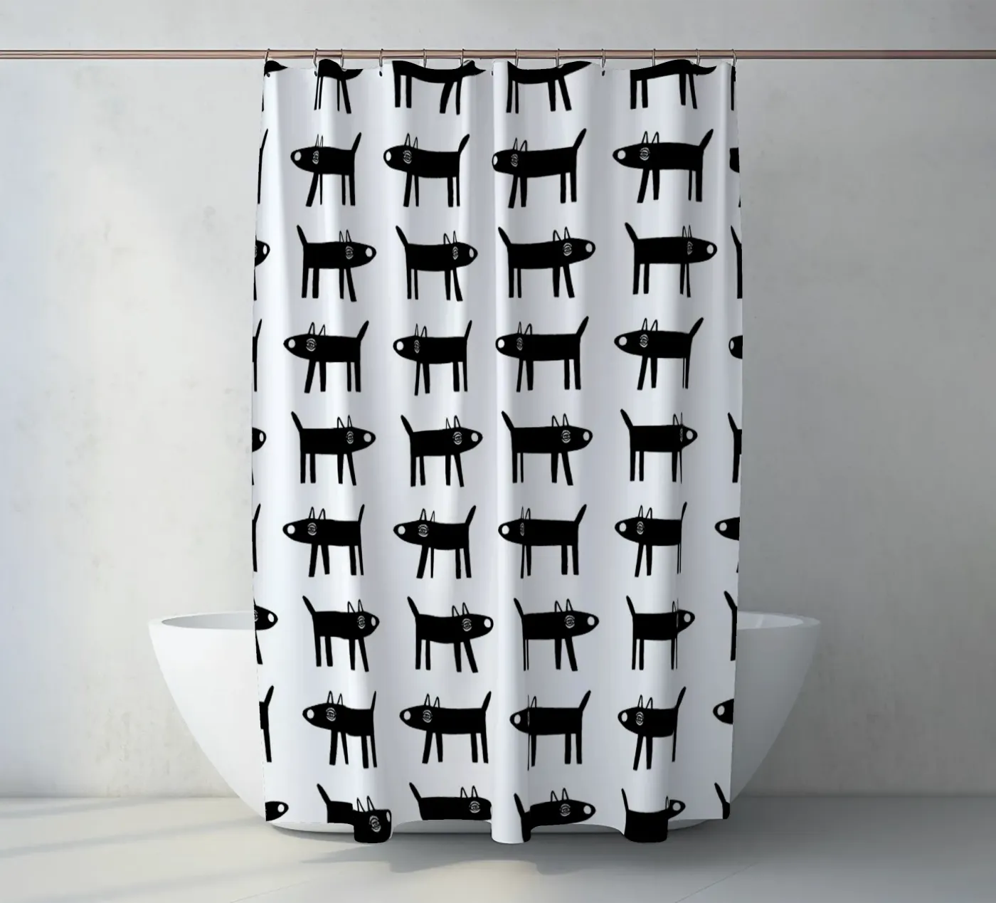 dog pattern 1 Duschvorhang von Studio Teer