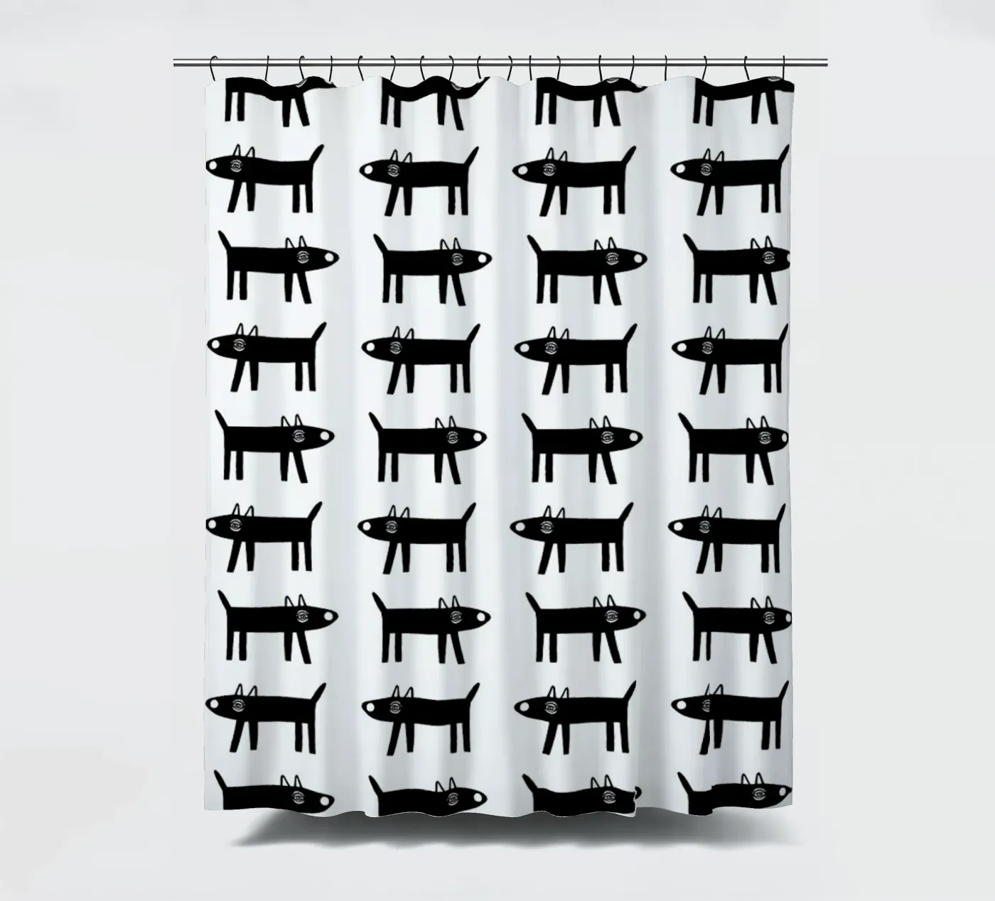 dog pattern 1 Duschvorhang von Studio Teer