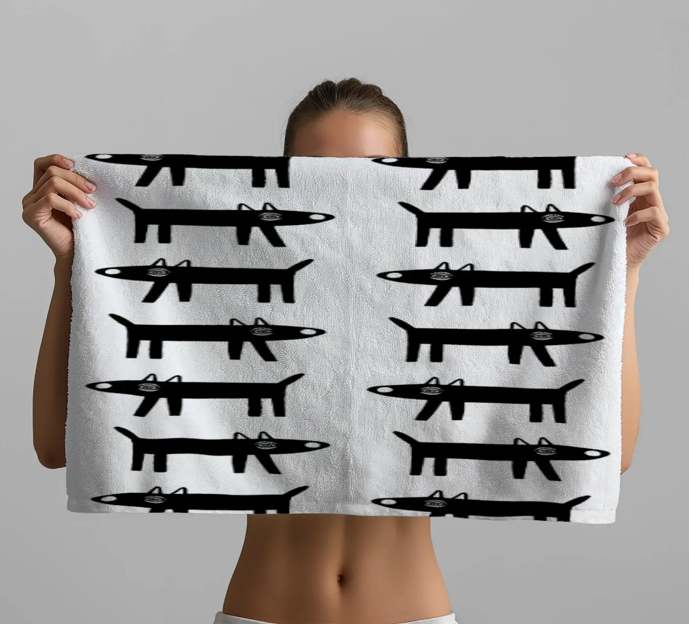 dog pattern 1 towel by Studio Teer