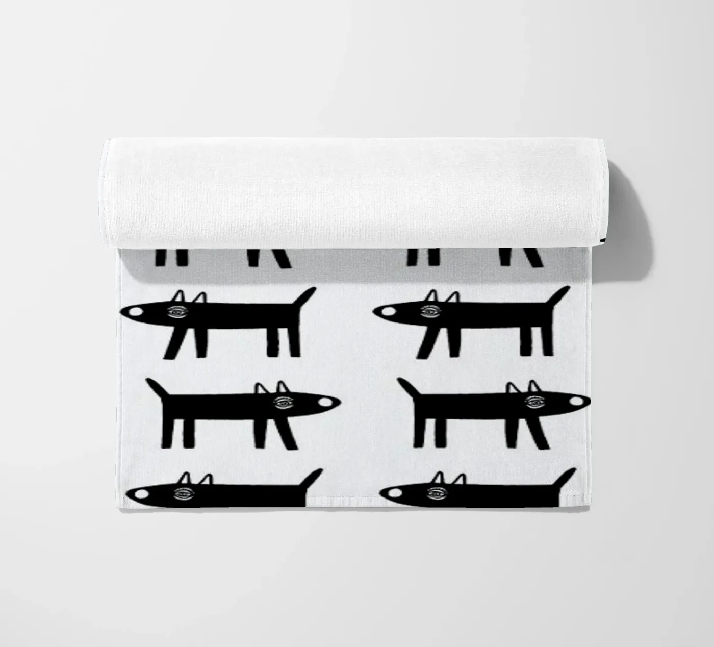 dog pattern 1 beach towel by Studio Teer