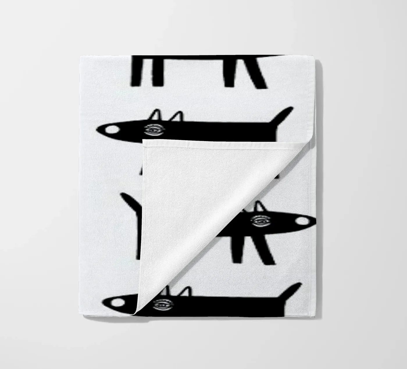 dog pattern 1 beach towel by Studio Teer