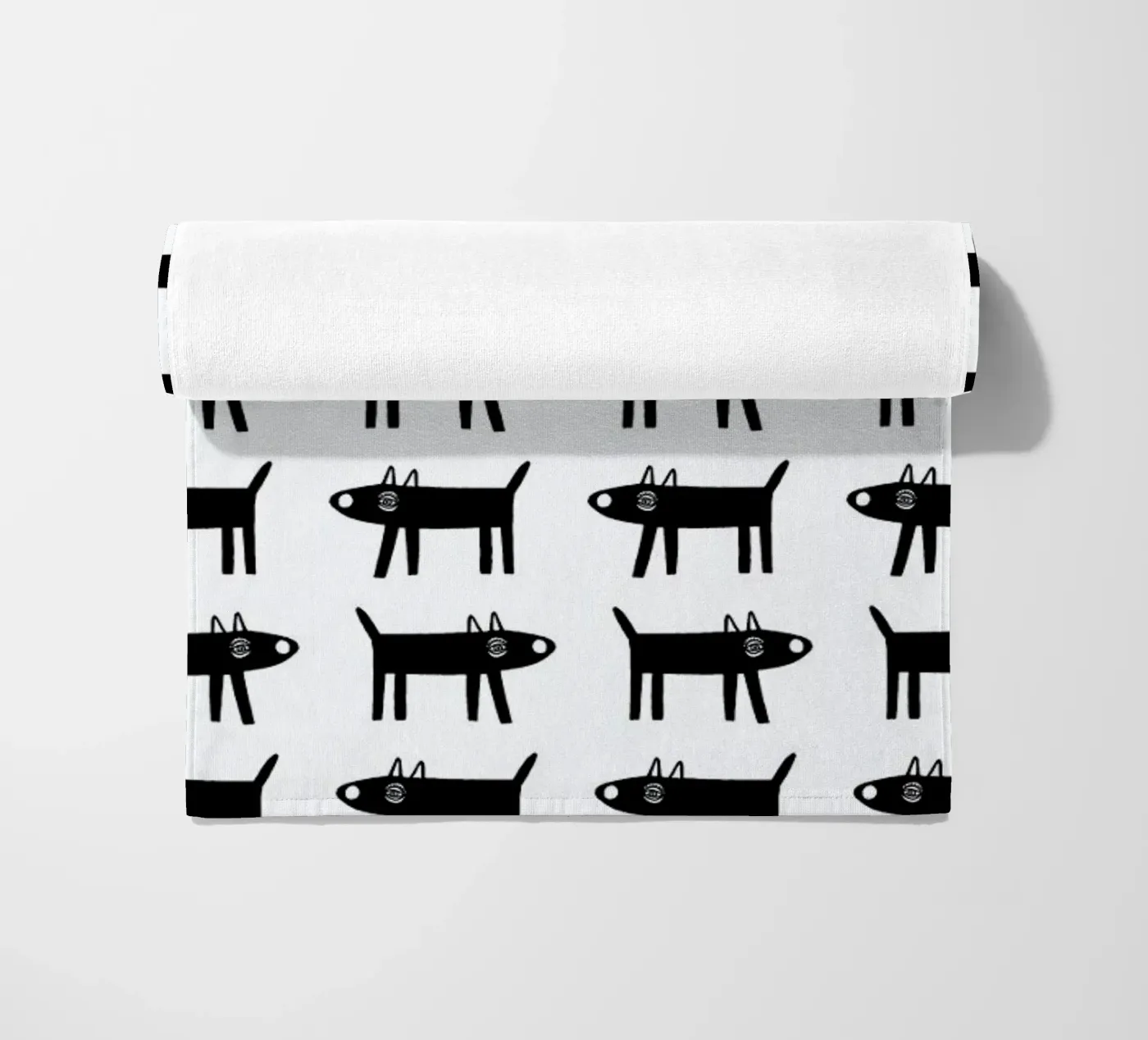 dog pattern 1 beach towel by Studio Teer