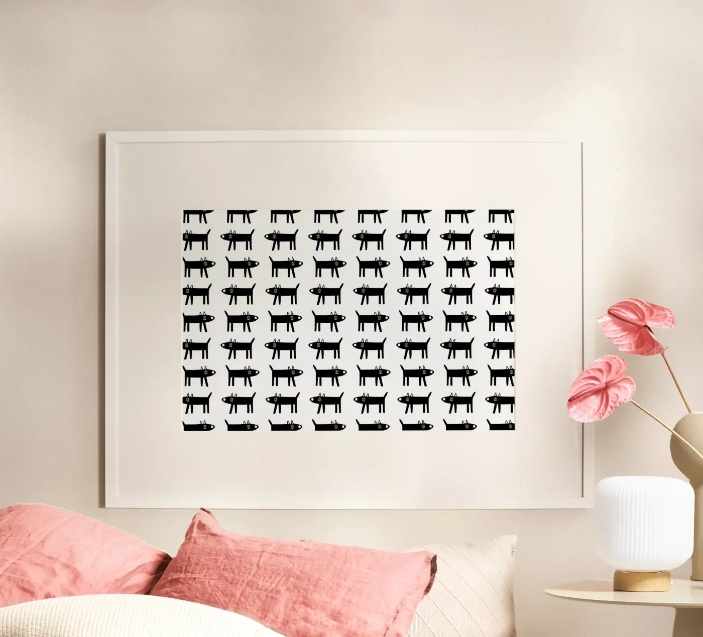 dog pattern 1 Poster von Studio Teer