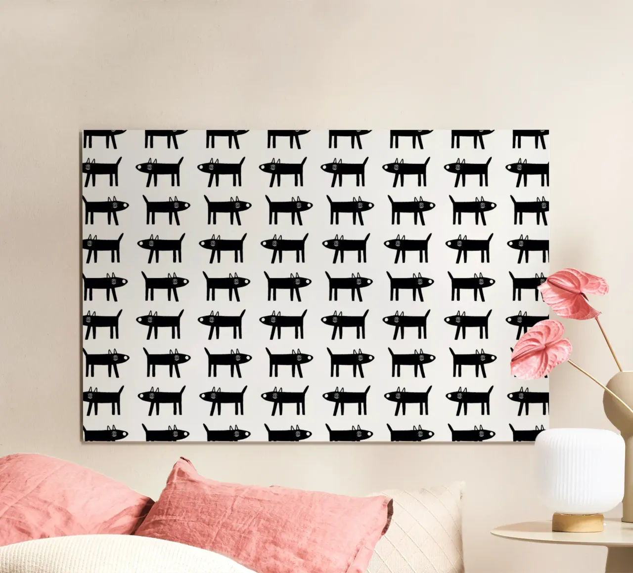 dog pattern 1 poster da Studio Teer
