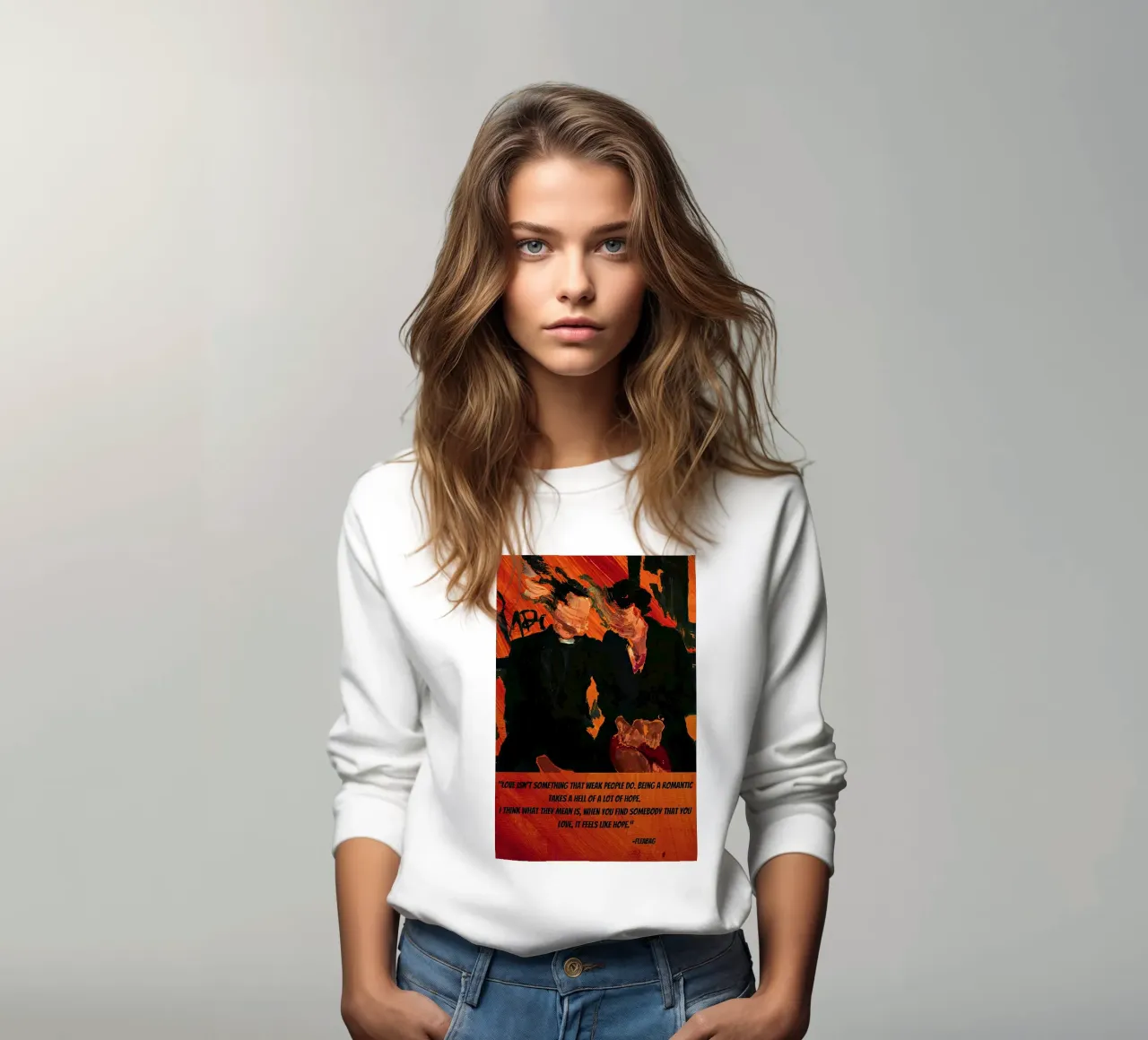 Love Is Not Something Fleabag Poster felpa da JAMYETY