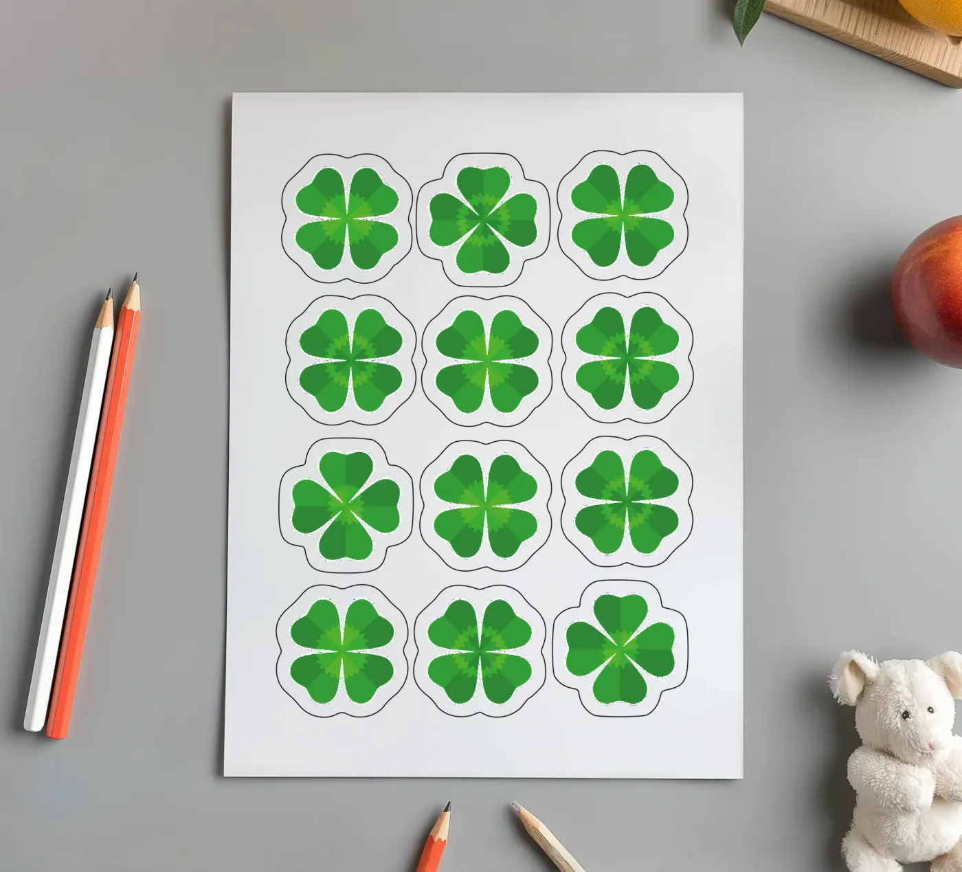 Four Leaf Clover sticker sheet by Lidia Blomgren