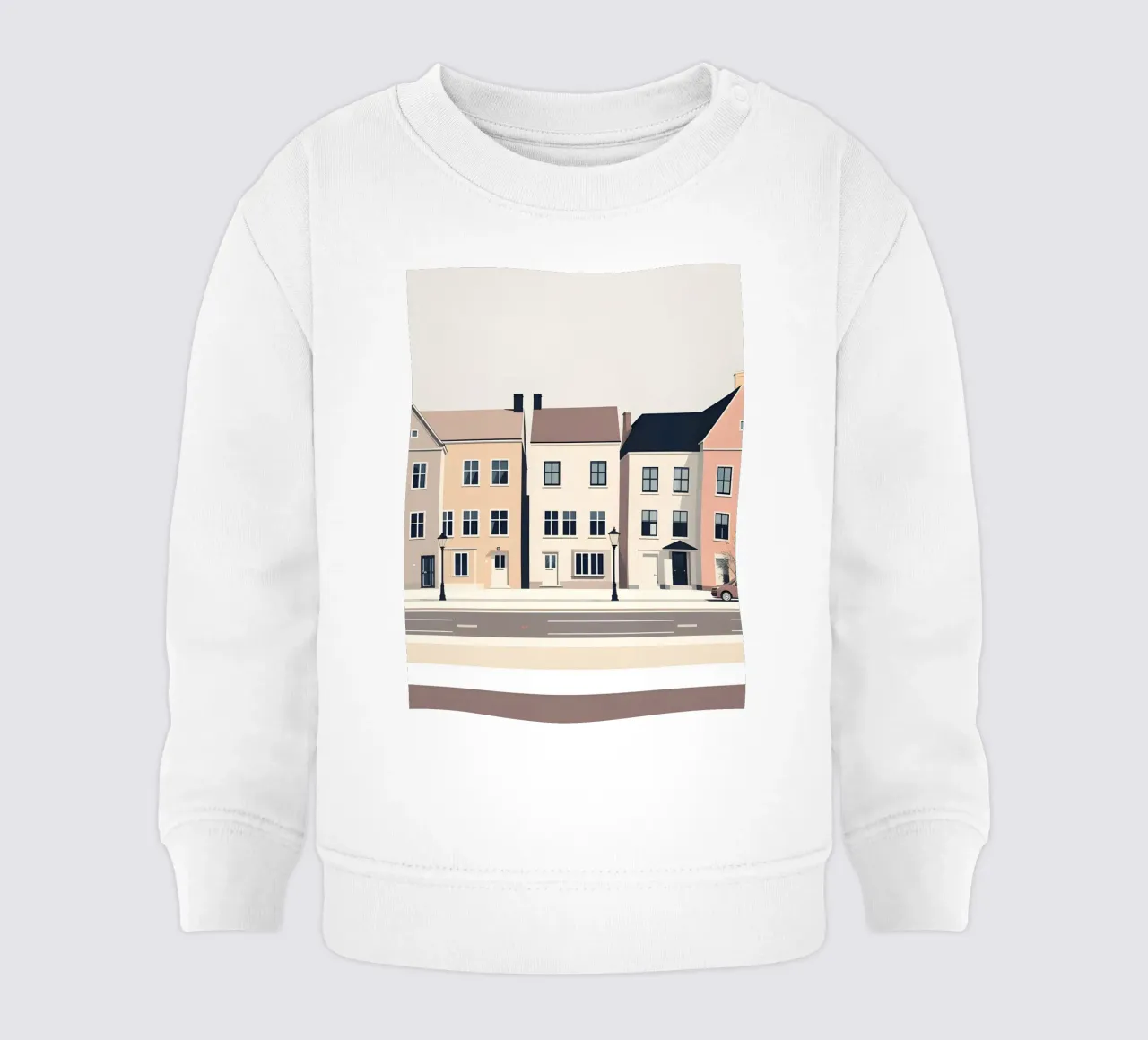 Fila di tre case felpa neonato da LIFESTYLE OBJECTS