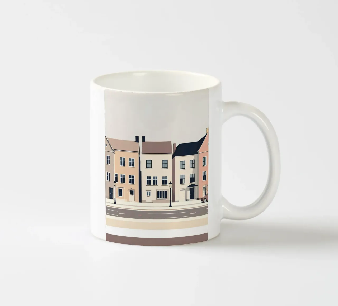 Fila di tre case tazza in ceramica da LIFESTYLE OBJECTS