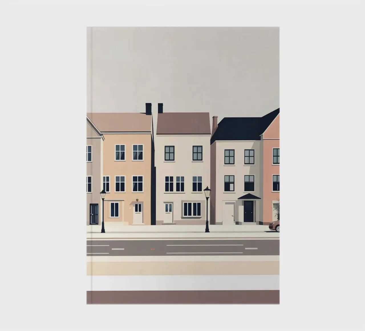 Row of three houses notebook by LIFESTYLE OBJECTS