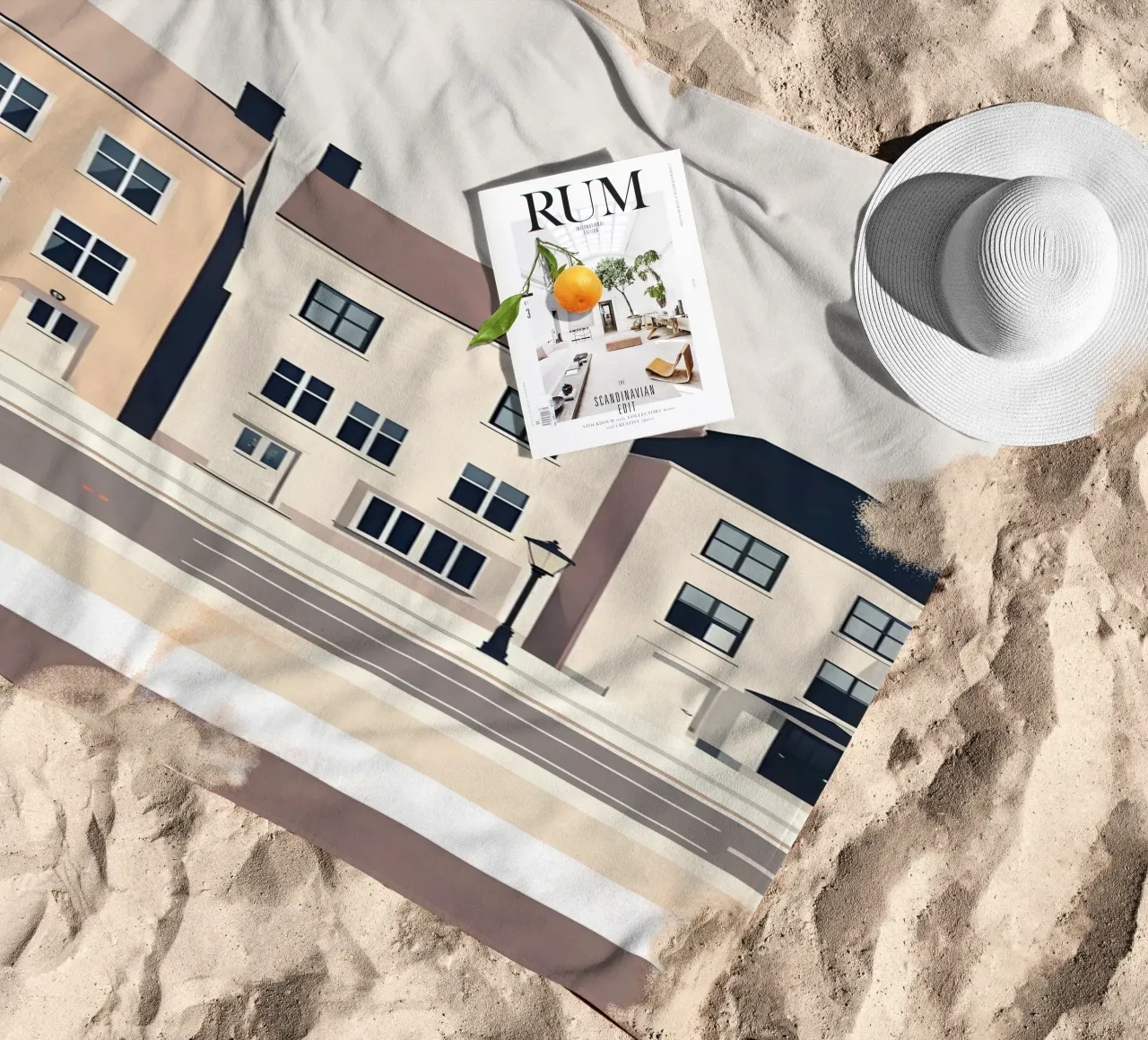 Fila di tre case telo mare da LIFESTYLE OBJECTS