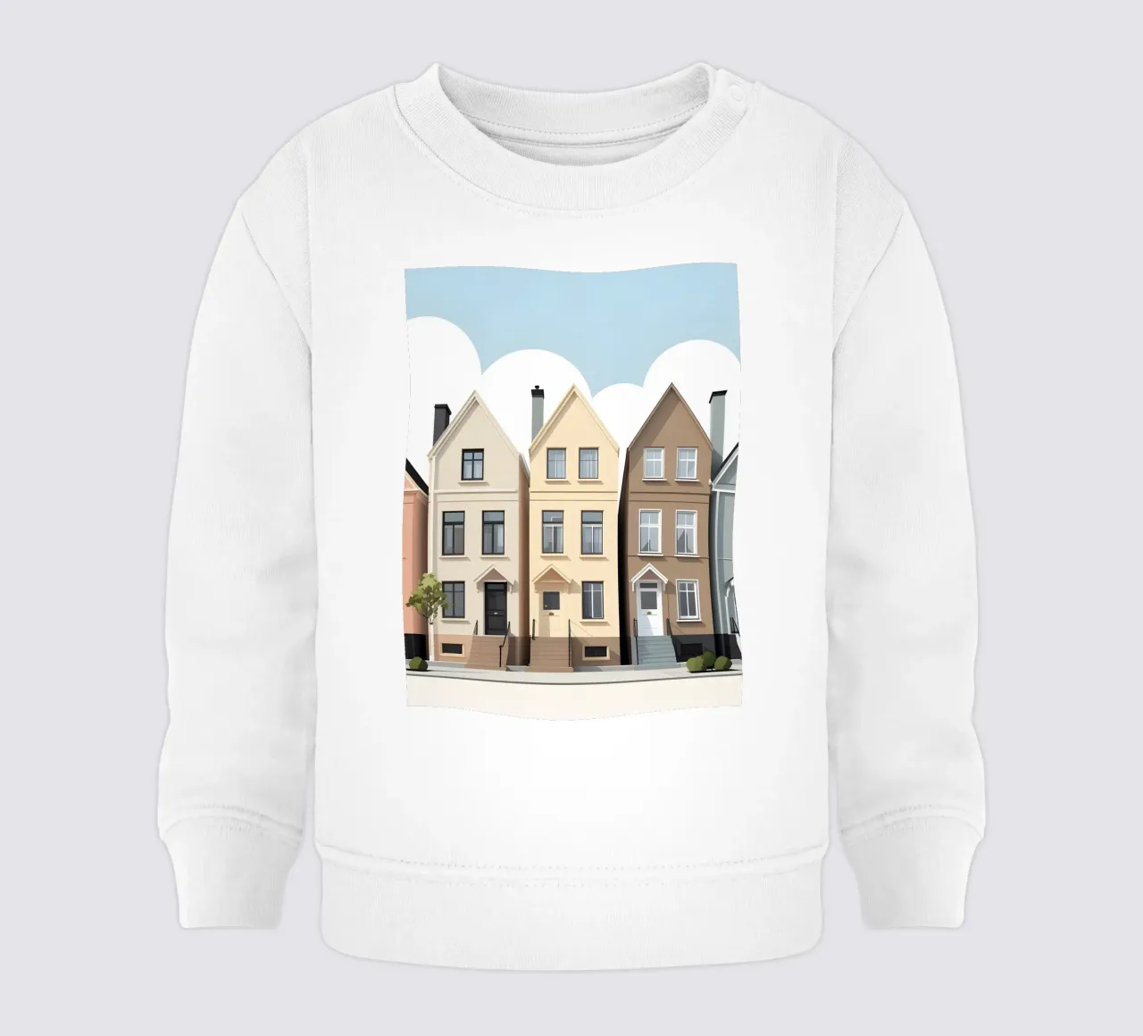 Fila di tre case felpa neonato da LIFESTYLE OBJECTS