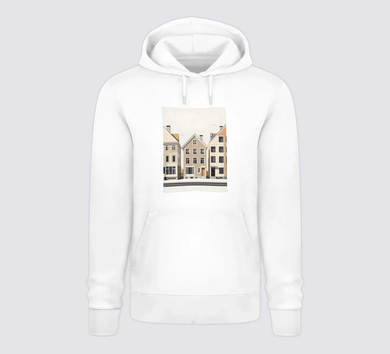 Fila di tre case felpa con cappuccio da LIFESTYLE OBJECTS