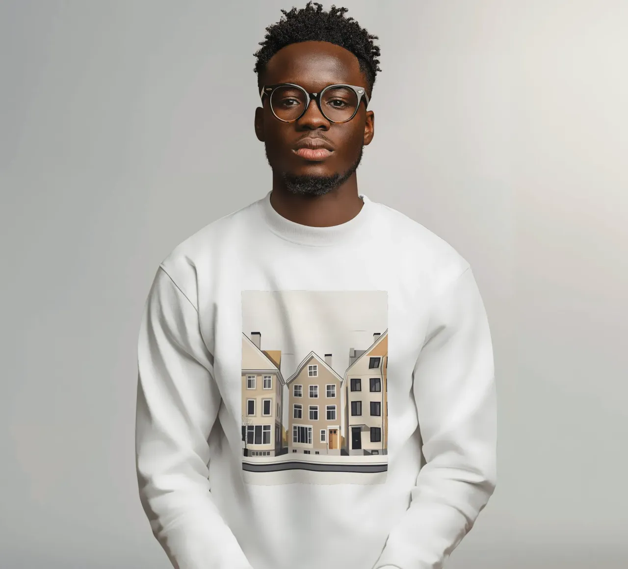 Fila di tre case felpa da LIFESTYLE OBJECTS