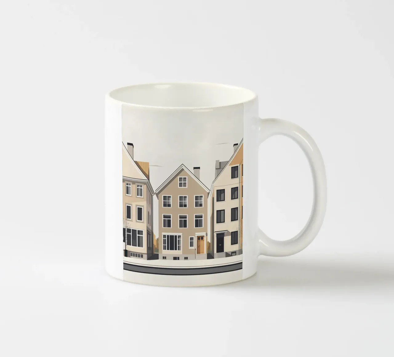 Fila di tre case tazza in ceramica da LIFESTYLE OBJECTS