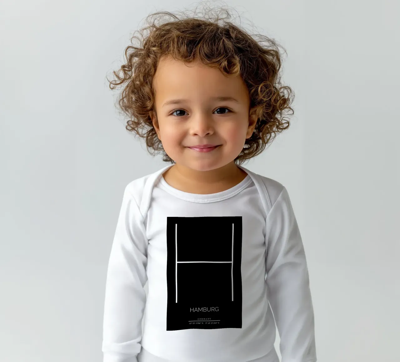 HAMBURG -  black long-sleeve baby romper by CityLights