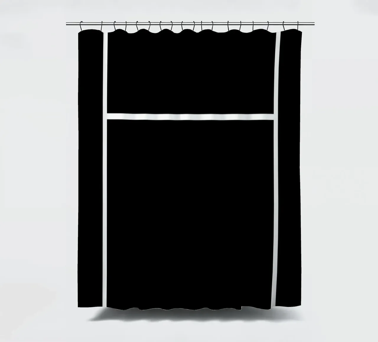 HAMBURG -  black shower curtain by CityLights