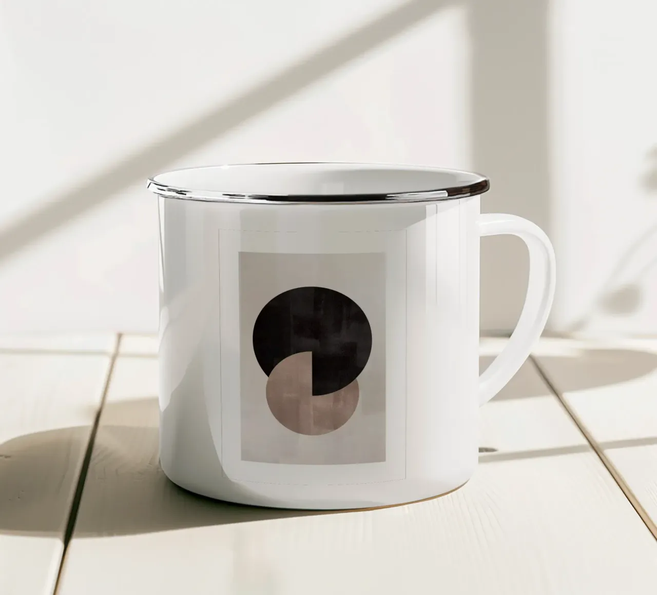 Mid Century - Forme di Berlino n. 2 tazza in smalto da Lonnieprints