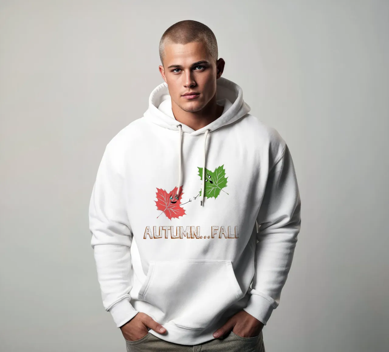 Carino Kawaii Maple Leafs Autunno Autunno Cartone Animato Divertente felpa con cappuccio da sillyindustries