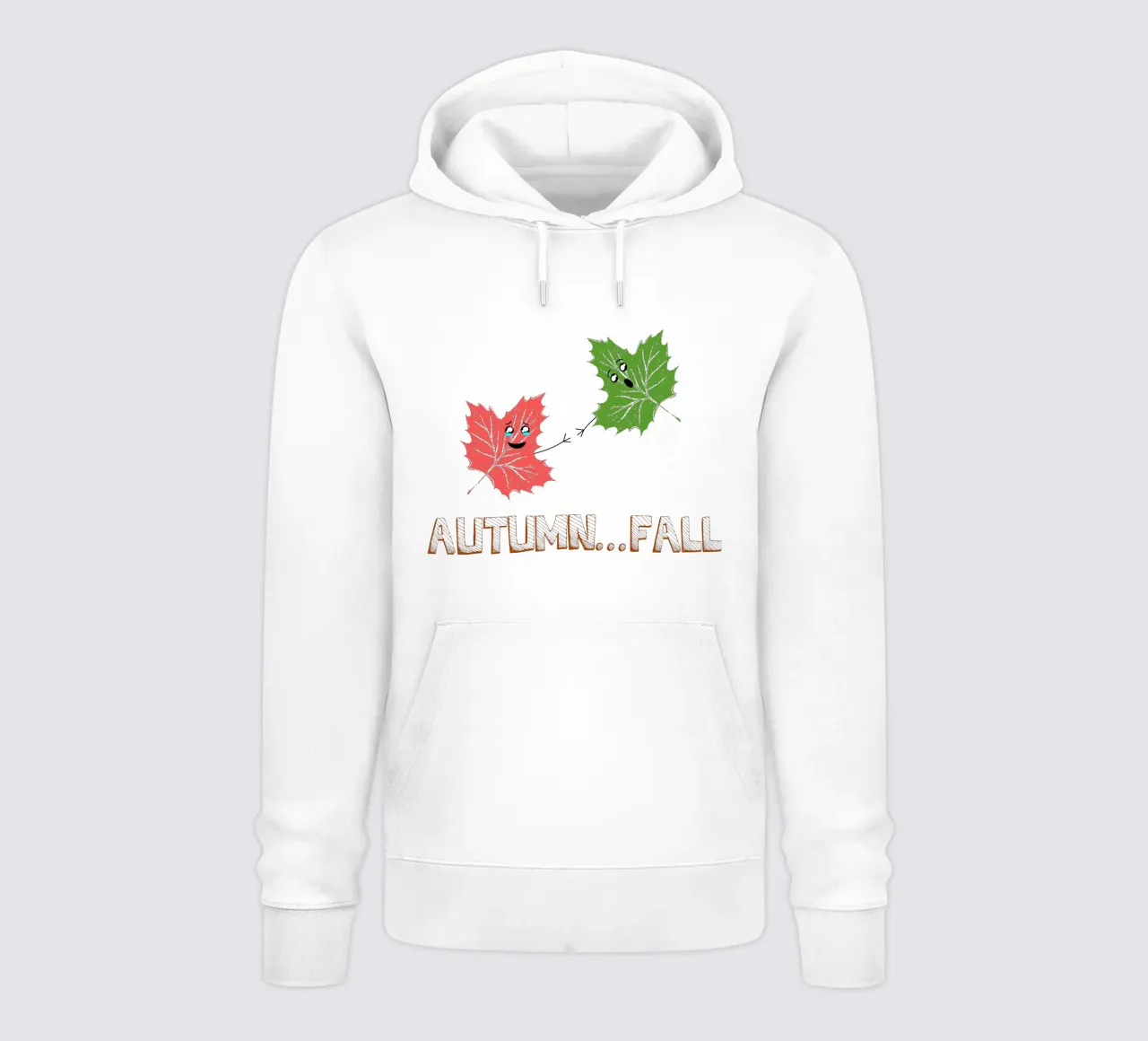 Carino Kawaii Maple Leafs Autunno Autunno Cartone Animato Divertente felpa con cappuccio da sillyindustries