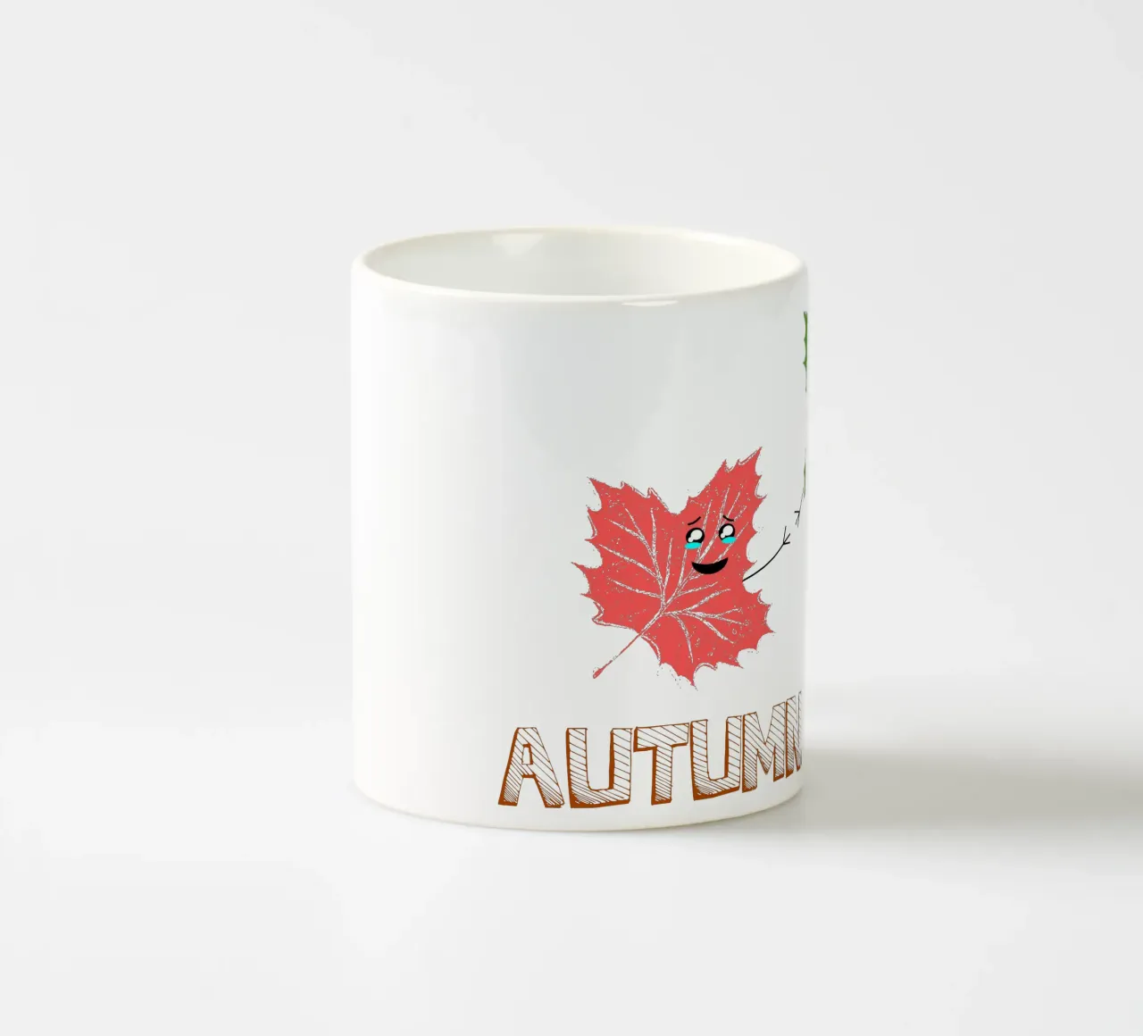 Carino Kawaii Maple Leafs Autunno Autunno Cartone Animato Divertente tazza in ceramica da sillyindustries