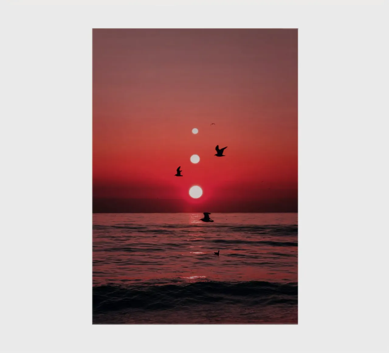 Three Sunsets And Birds notebook by arizrab