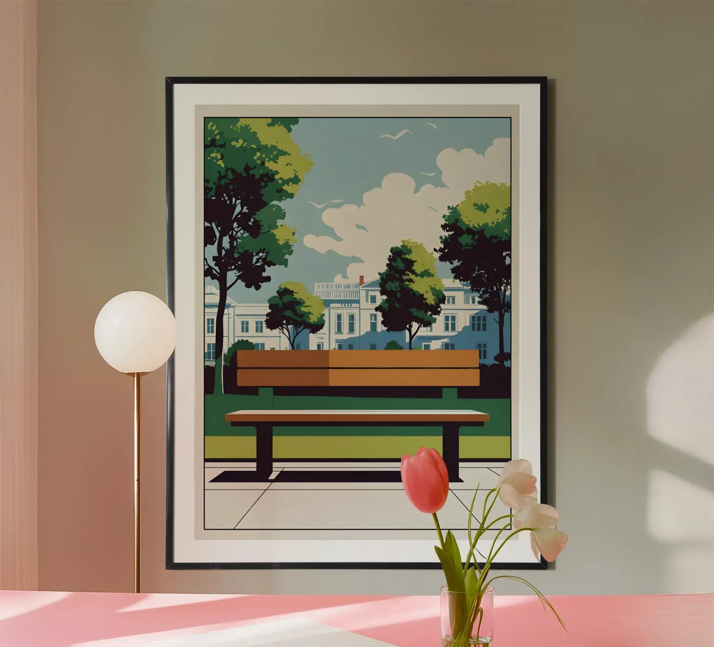 Bench outline poster by LIFESTYLE OBJECTS