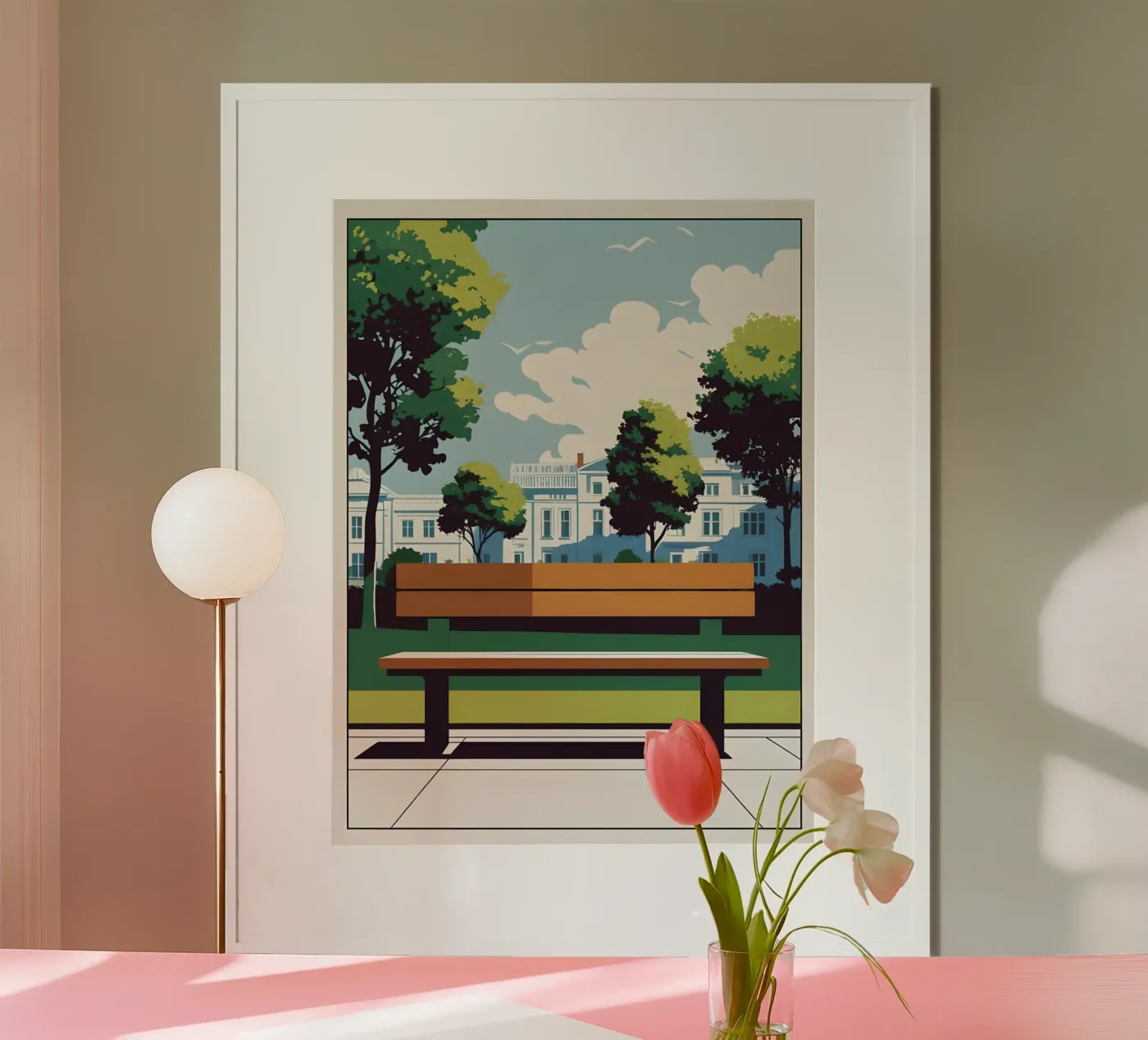 Bench outline poster by LIFESTYLE OBJECTS