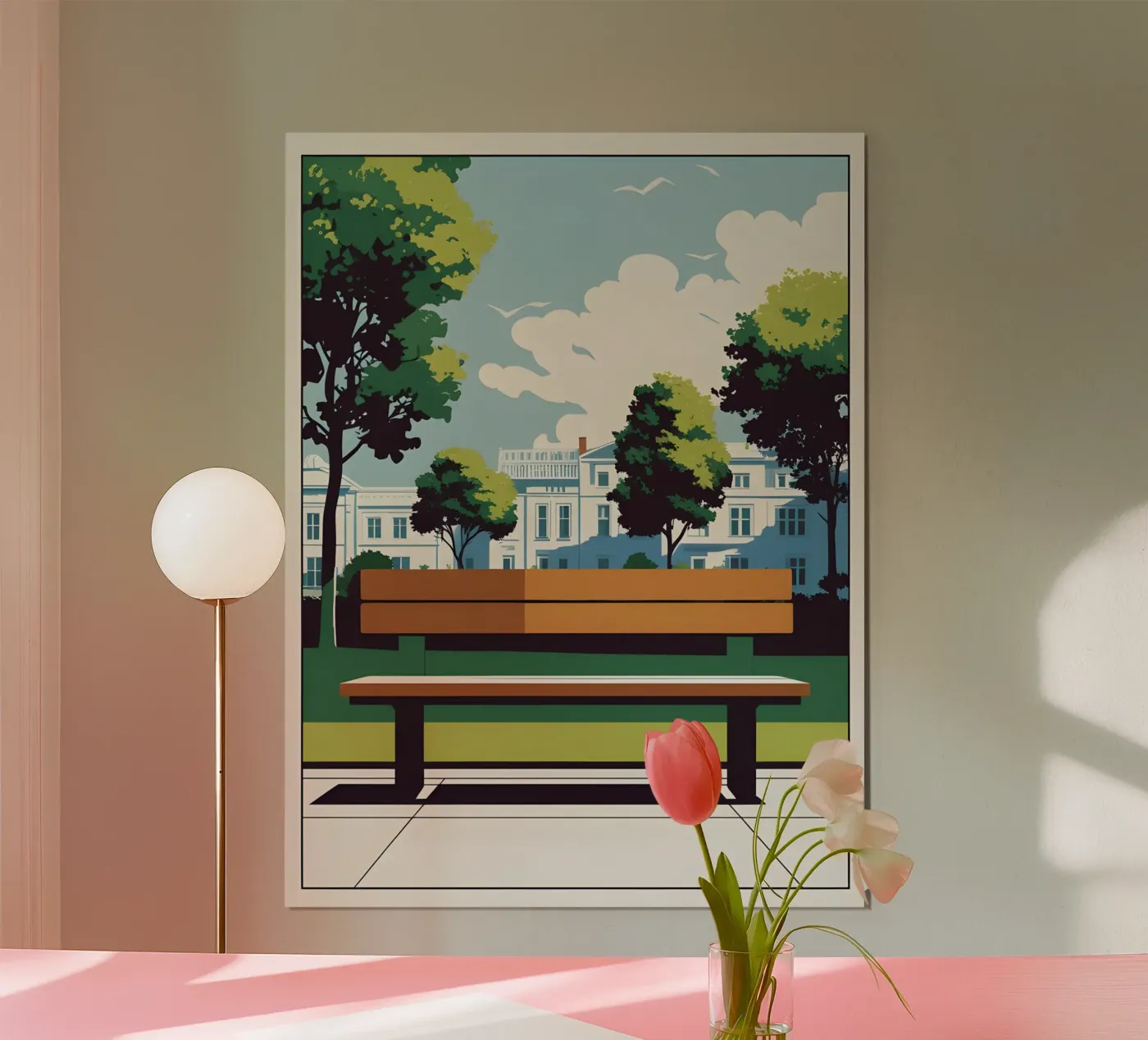 Bench outline poster by LIFESTYLE OBJECTS