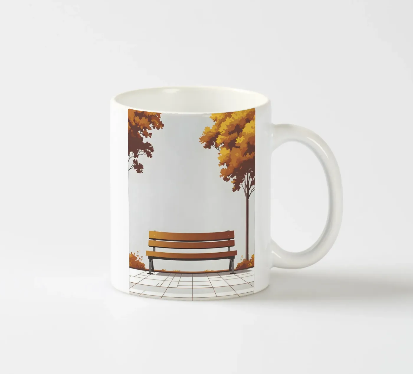 Bench outline ceramic mug by LIFESTYLE OBJECTS