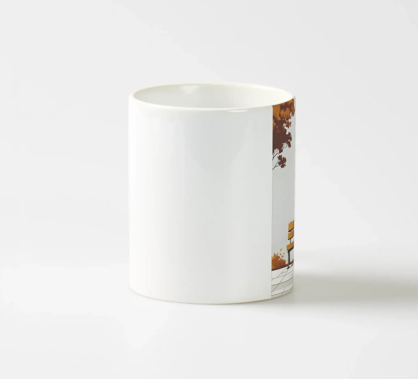 Bench outline ceramic mug by LIFESTYLE OBJECTS