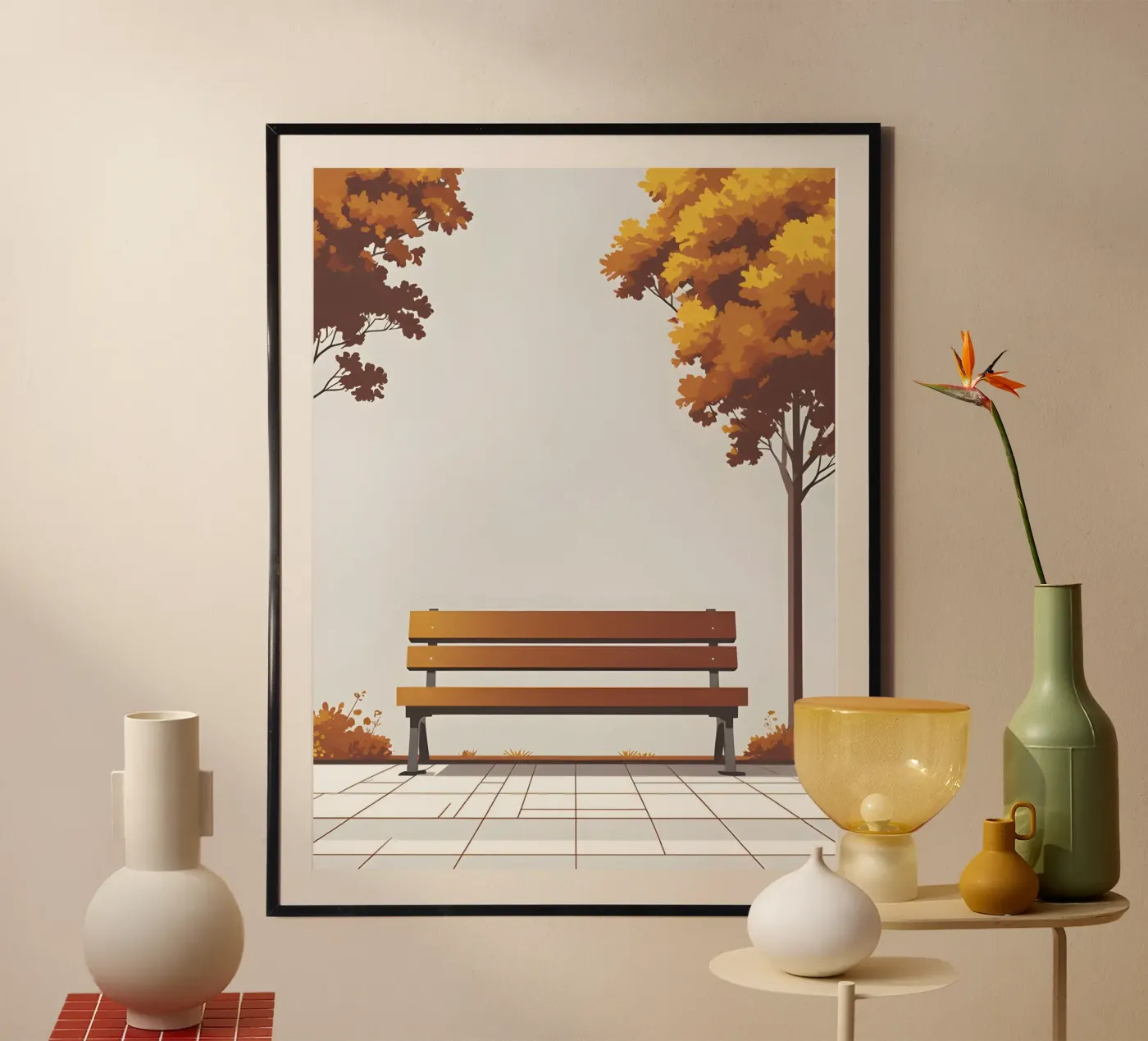 Bench outline poster by LIFESTYLE OBJECTS