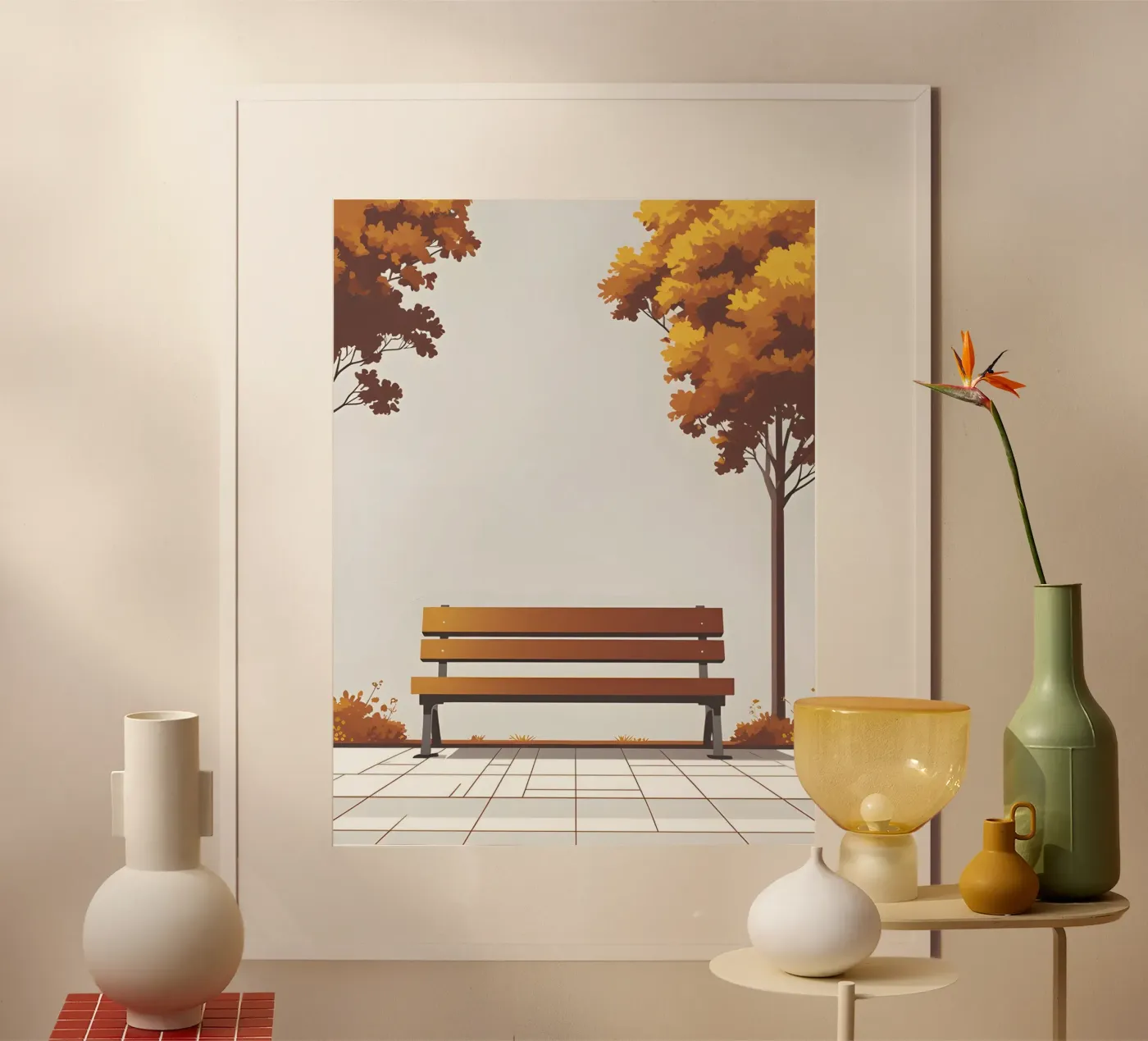 Bench outline poster by LIFESTYLE OBJECTS