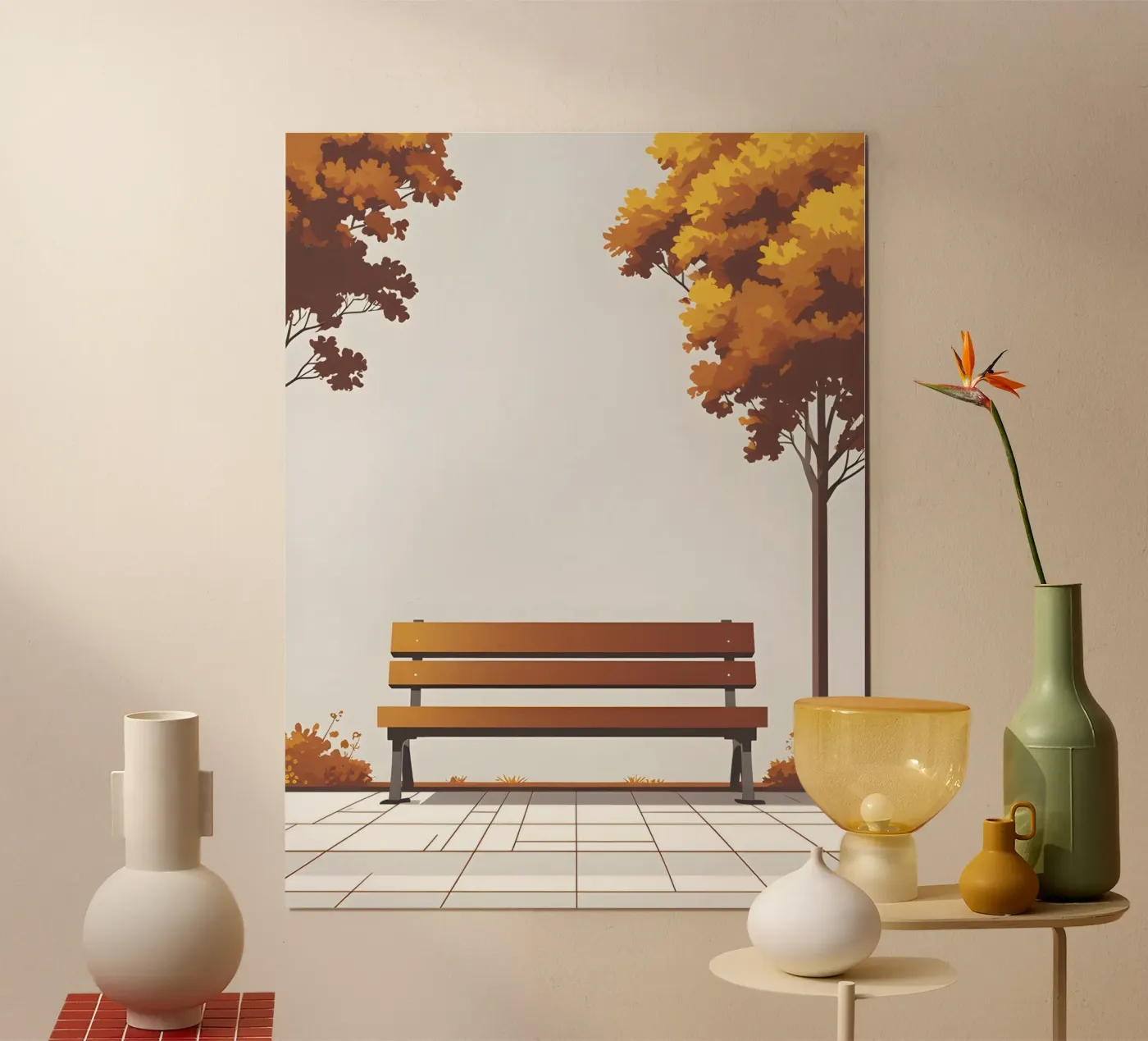 Bench outline poster by LIFESTYLE OBJECTS