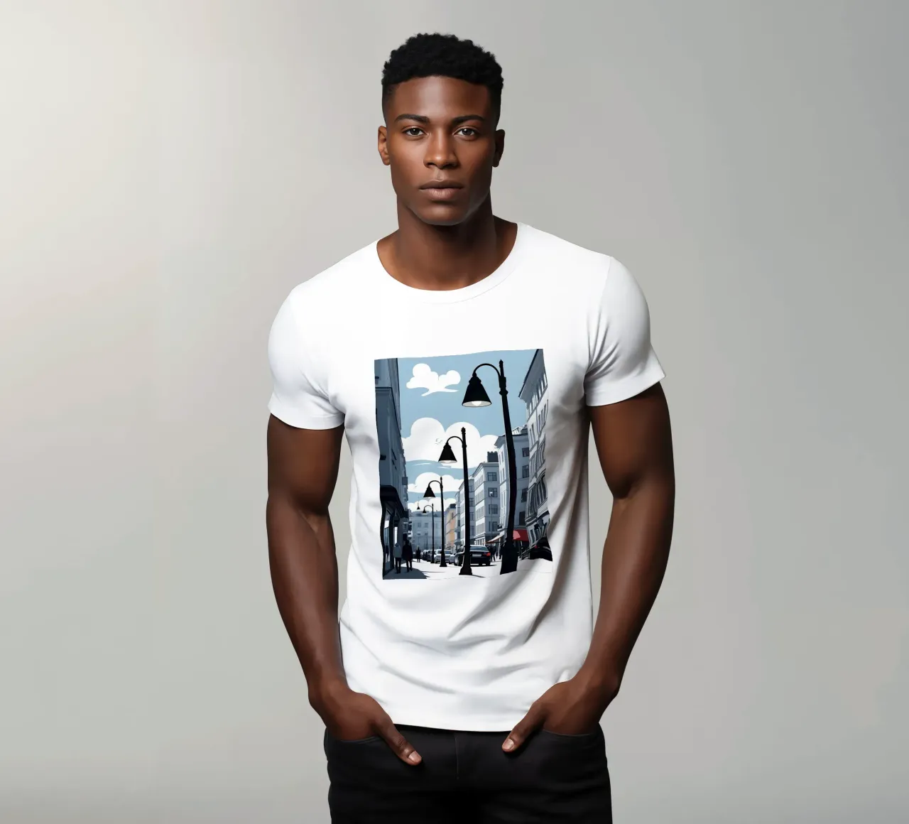 Sagoma di un lampione t-shirt da LIFESTYLE OBJECTS