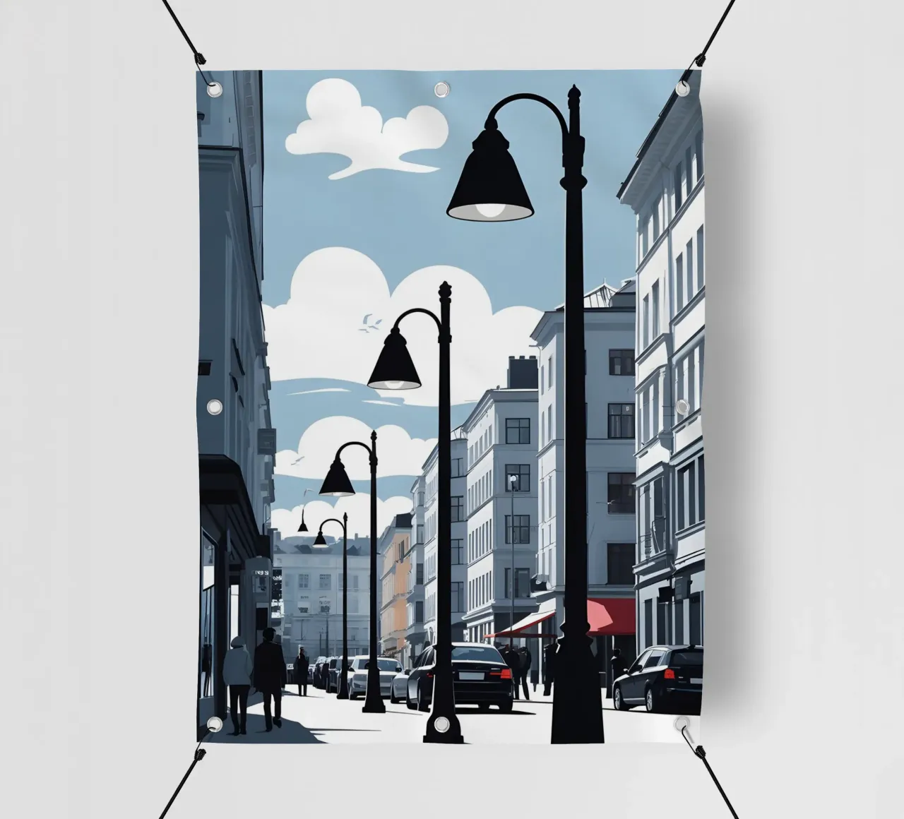 Sagoma di un lampione telo in pvc da LIFESTYLE OBJECTS