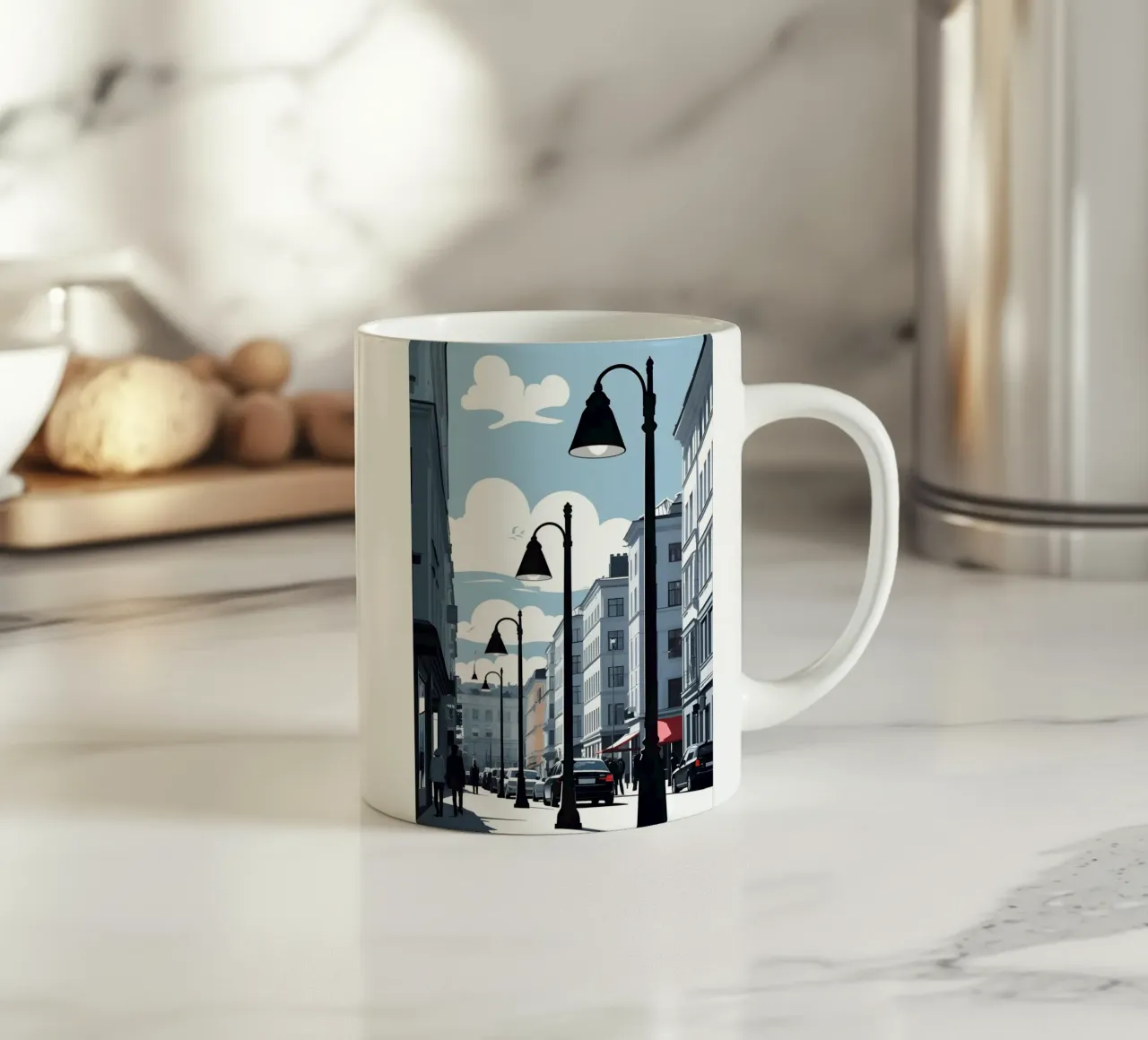 Sagoma di un lampione tazza in ceramica da LIFESTYLE OBJECTS