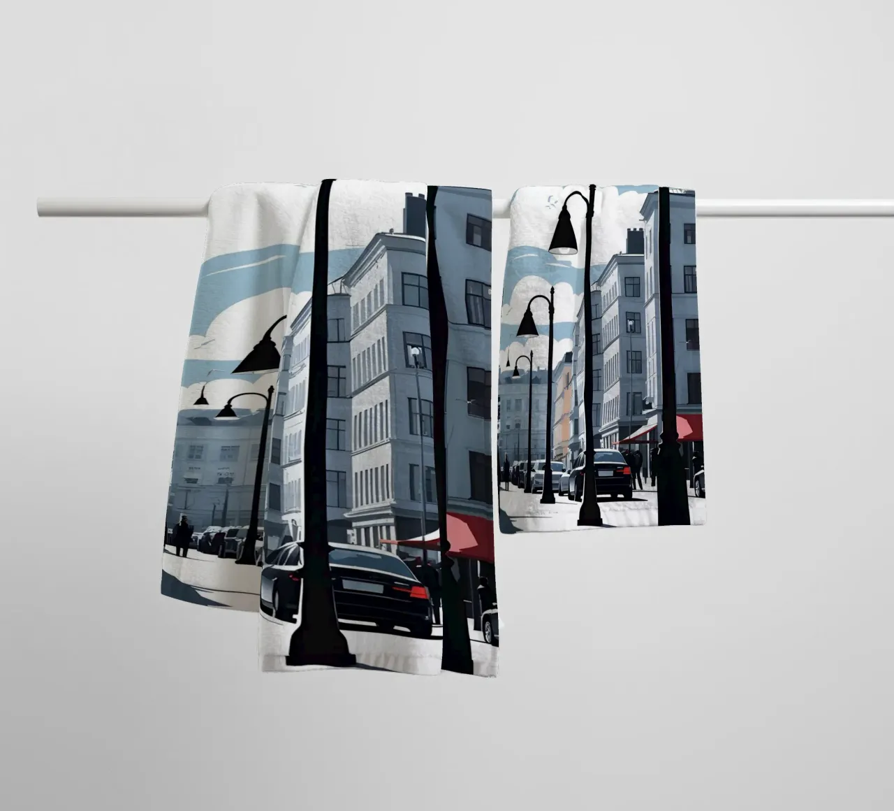Sagoma di un lampione asciugamano da bagno da LIFESTYLE OBJECTS