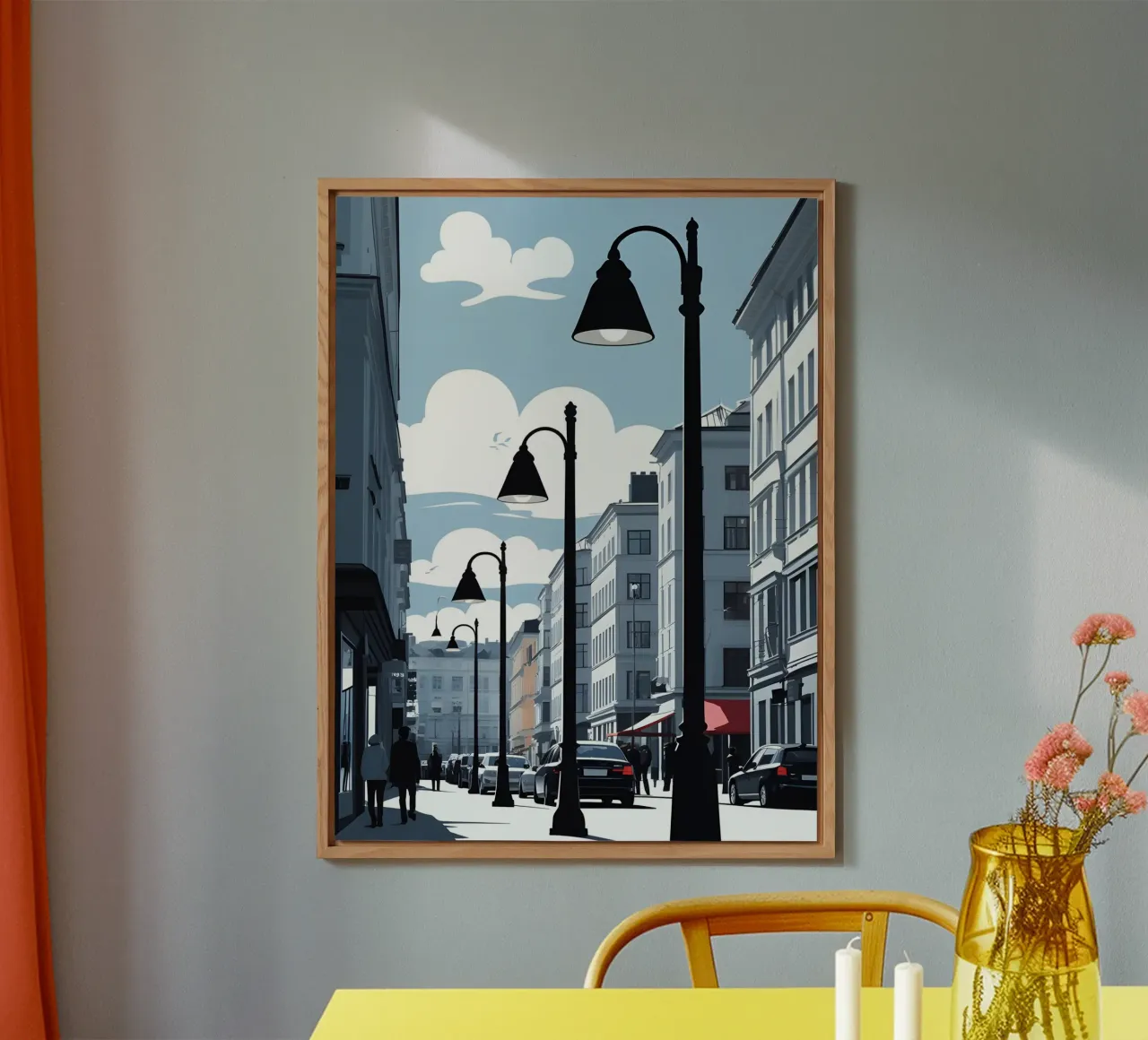Sagoma di un lampione alluminio dibond da LIFESTYLE OBJECTS
