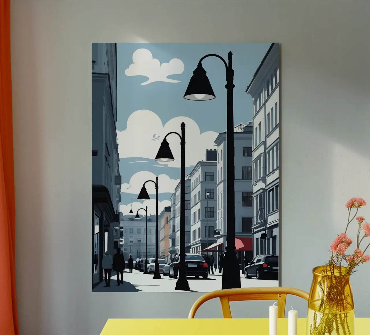 Sagoma di un lampione alluminio dibond da LIFESTYLE OBJECTS
