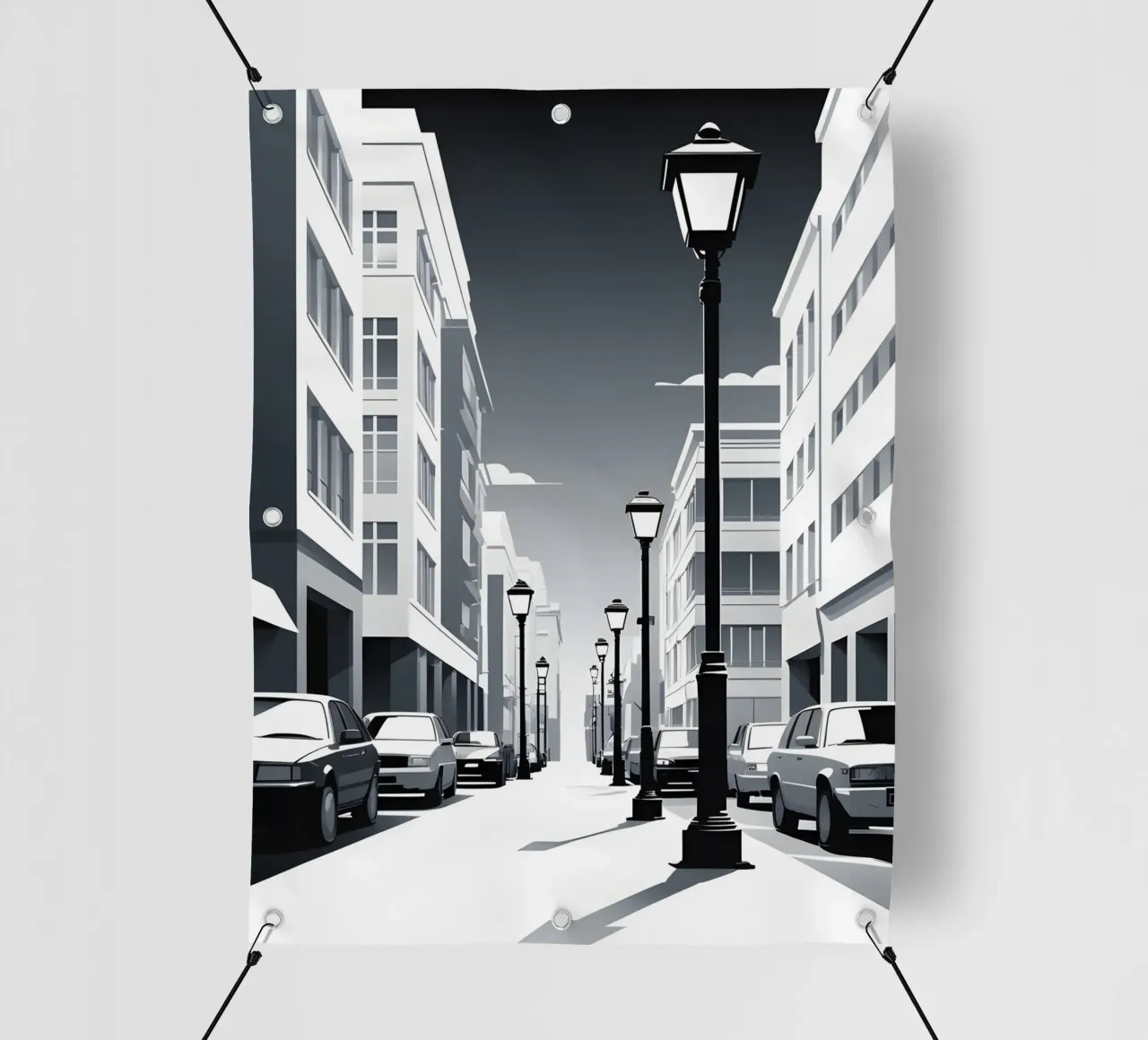 Sagoma di un lampione telo in pvc da LIFESTYLE OBJECTS
