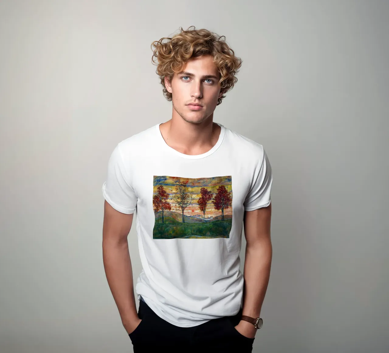 Four trees - Egon Schiele t-shirt da apoloprints