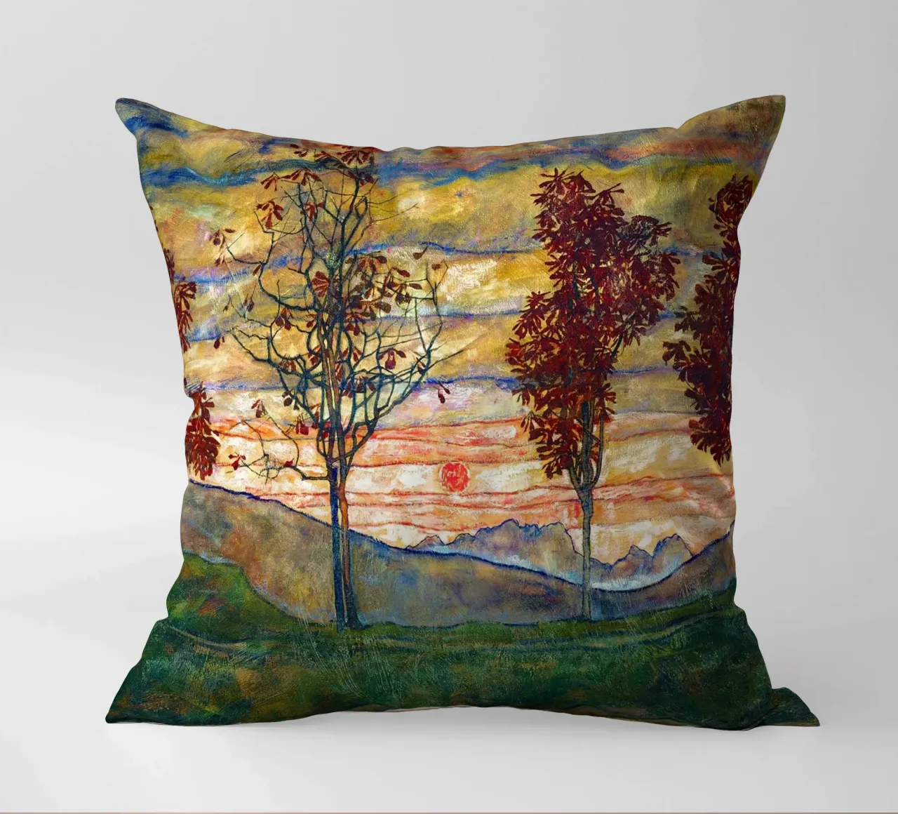 Four trees - Egon Schiele cuscino da apoloprints