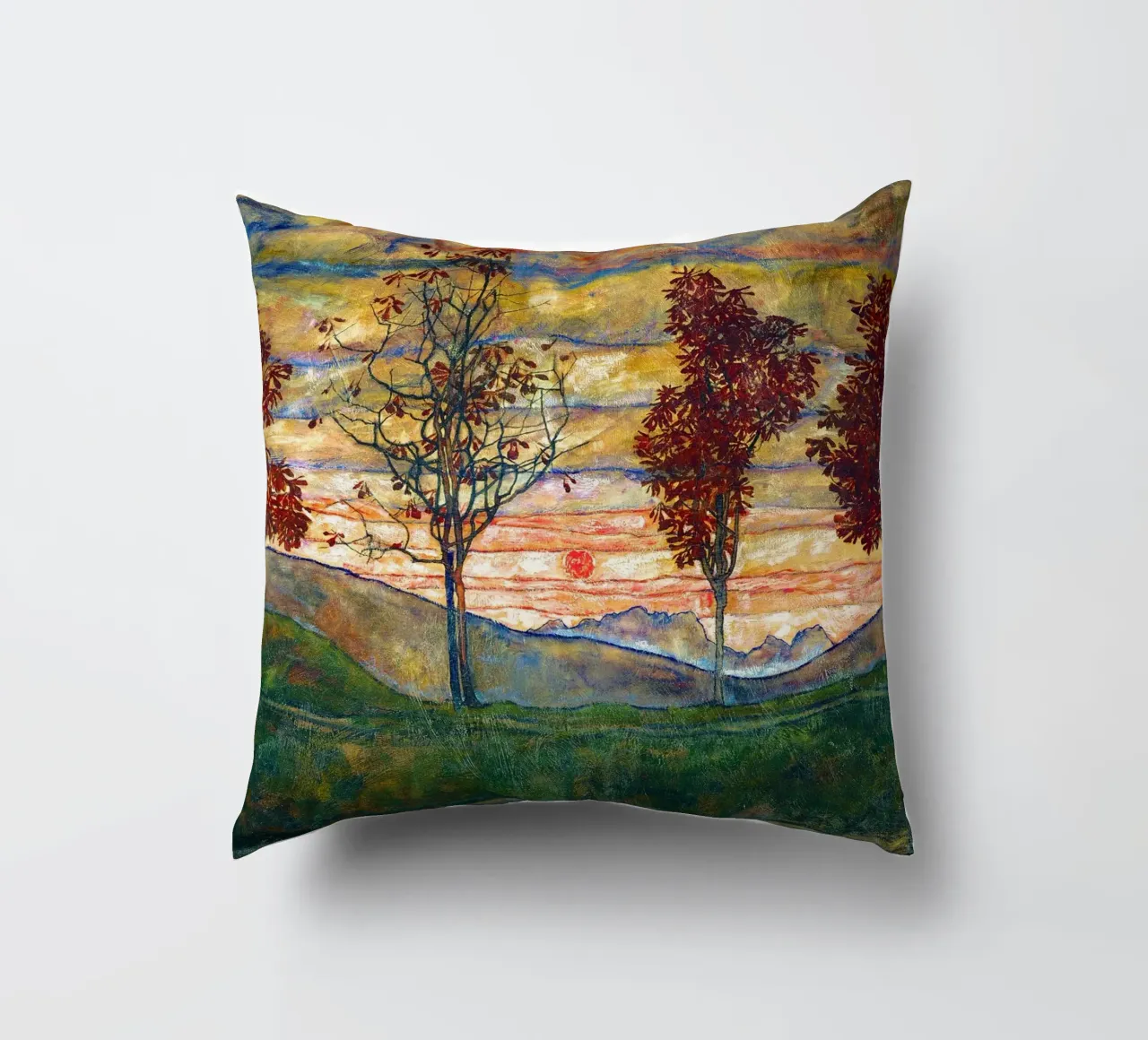 Four trees - Egon Schiele cuscino da apoloprints