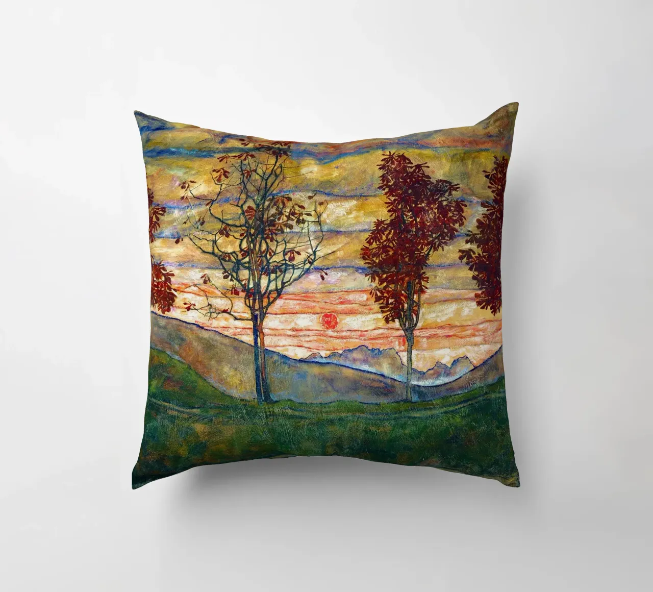 Four trees - Egon Schiele cuscino da apoloprints
