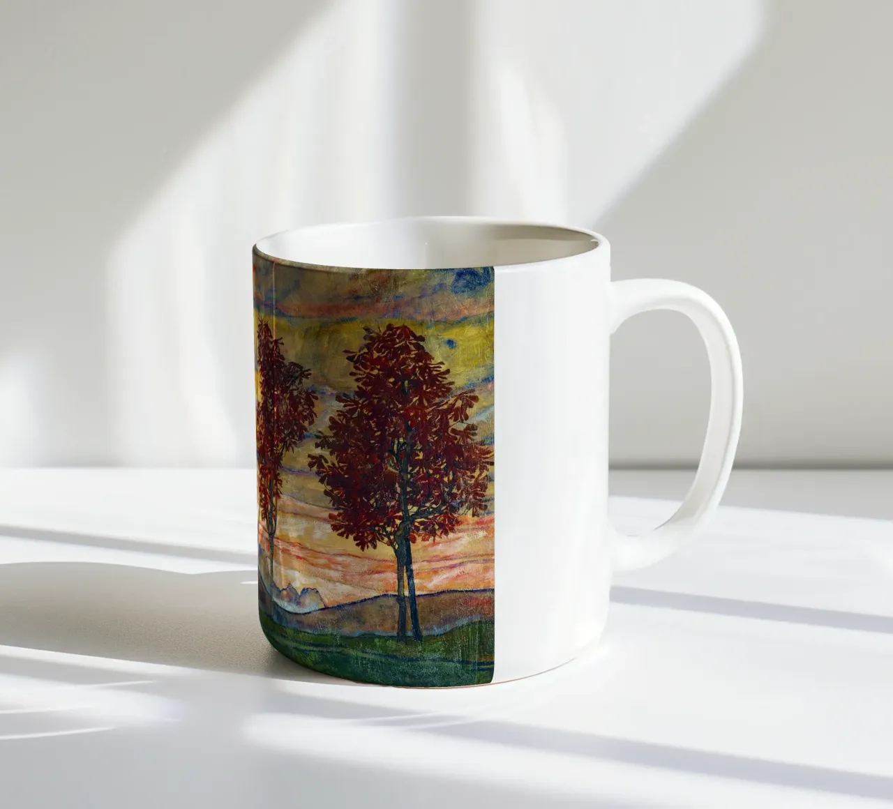 Four trees - Egon Schiele tazza in ceramica da apoloprints